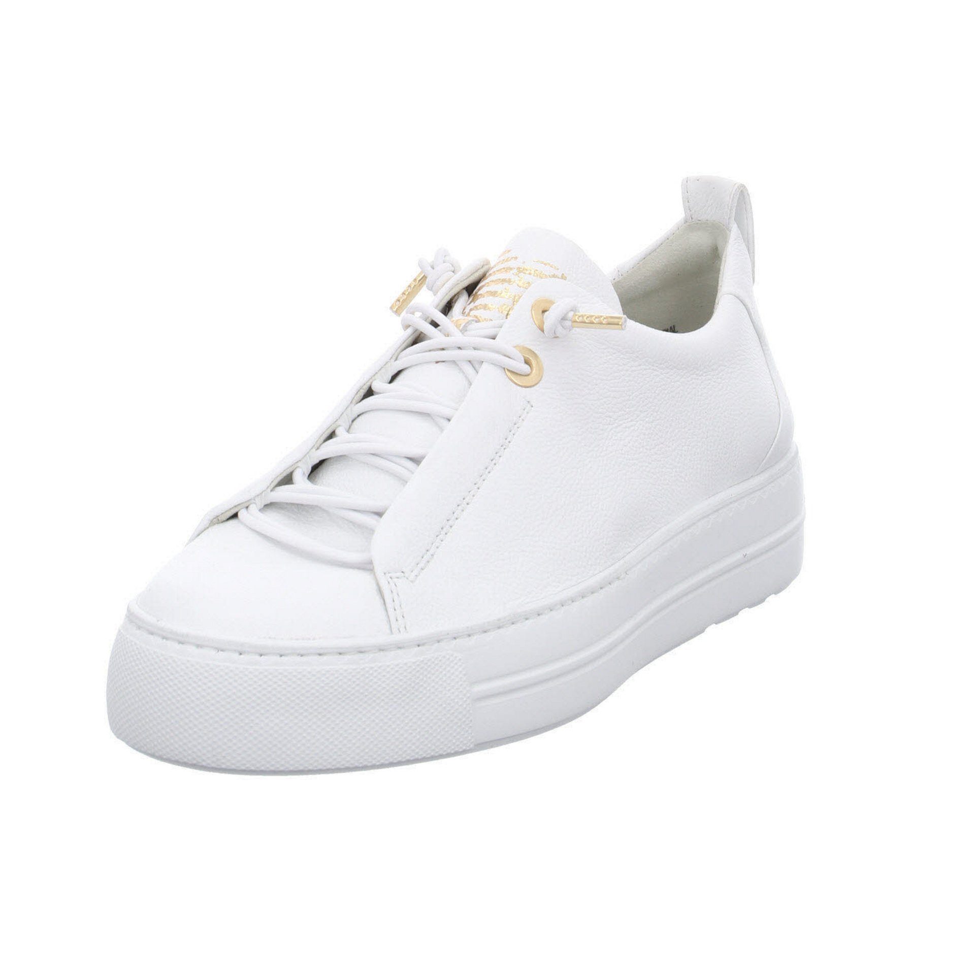 Schuhe Schnürschuh Slip-On Sneaker Sneaker Paul Damen white/gold Glattleder Green
