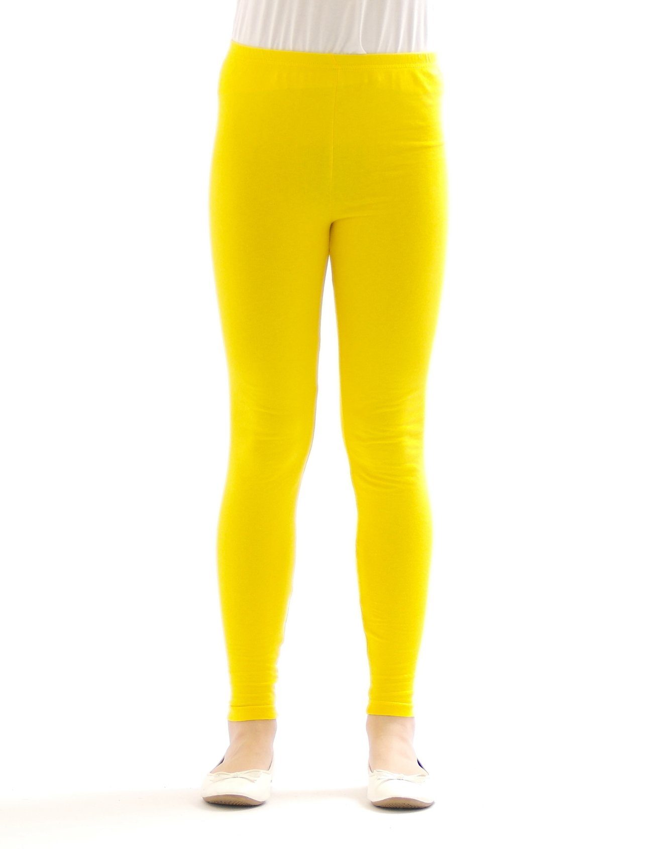 SYS Leggings Kinder Mädchen Leggings Hose lang blickdicht aus Baumwolle