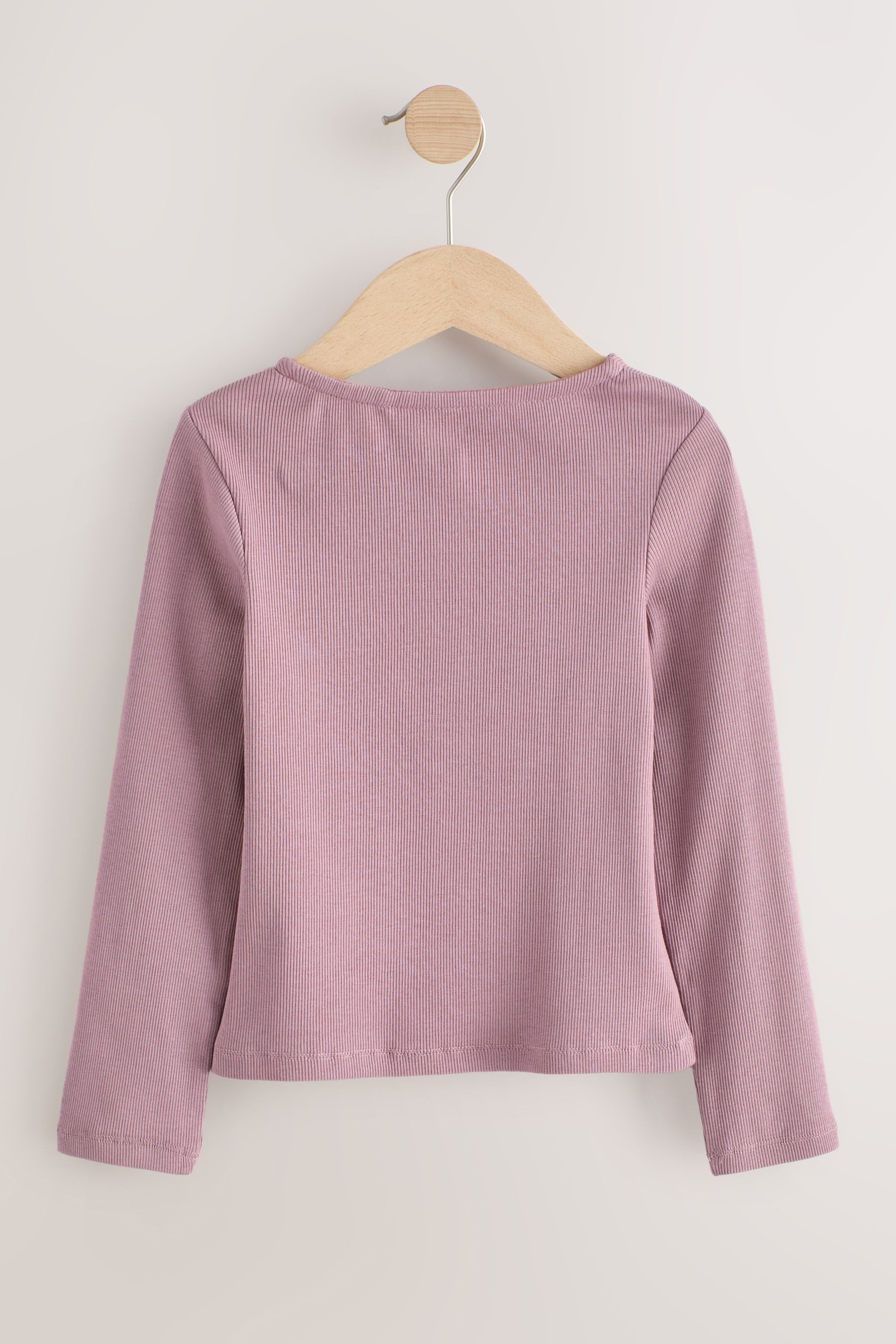 Next Langarmshirt Gerippte langärmelige Strickjacke (1-tlg) günstig online kaufen