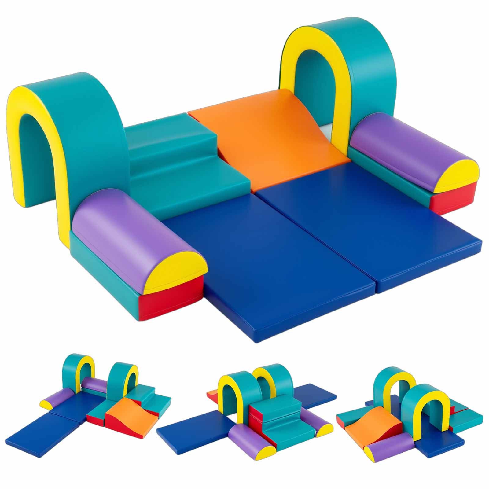 COSTWAY Spielbausteine, (10 St), Schaumstoff-Kletterset, für Kinder ab 1 Jahr