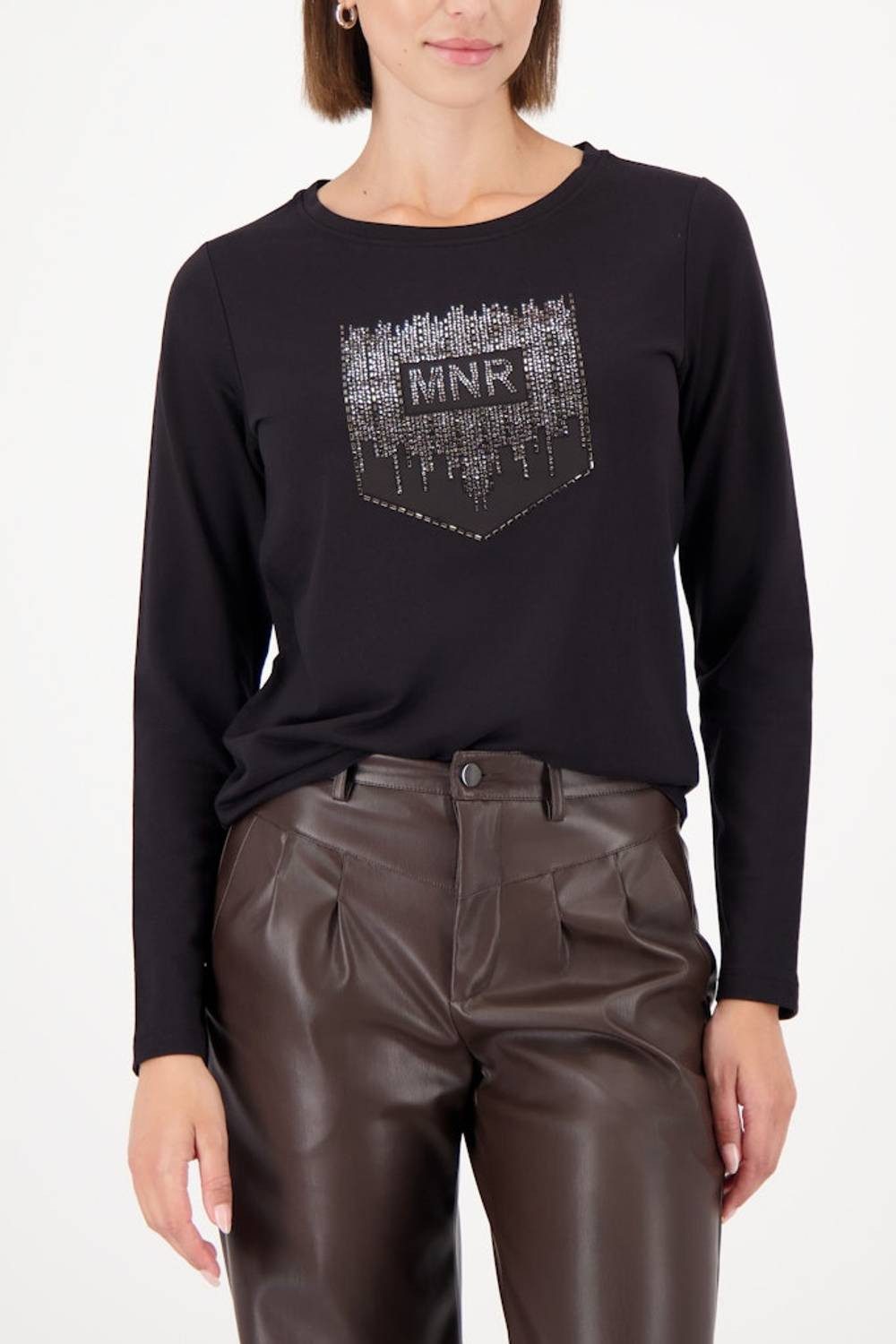 Monari T-Shirt 809306 Strassdetails für glamourösen Look