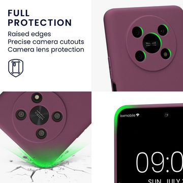 kwmobile Handyhülle Hülle für Honor Magic4 Lite (5G), Backcover Silikon - Soft Handyhülle - Handy Case in Bordeaux Violett