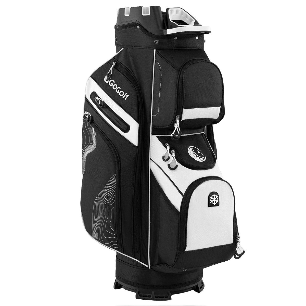 COSTWAY Golfballtasche, Golfreisetasche mit 14-facher Trennwand