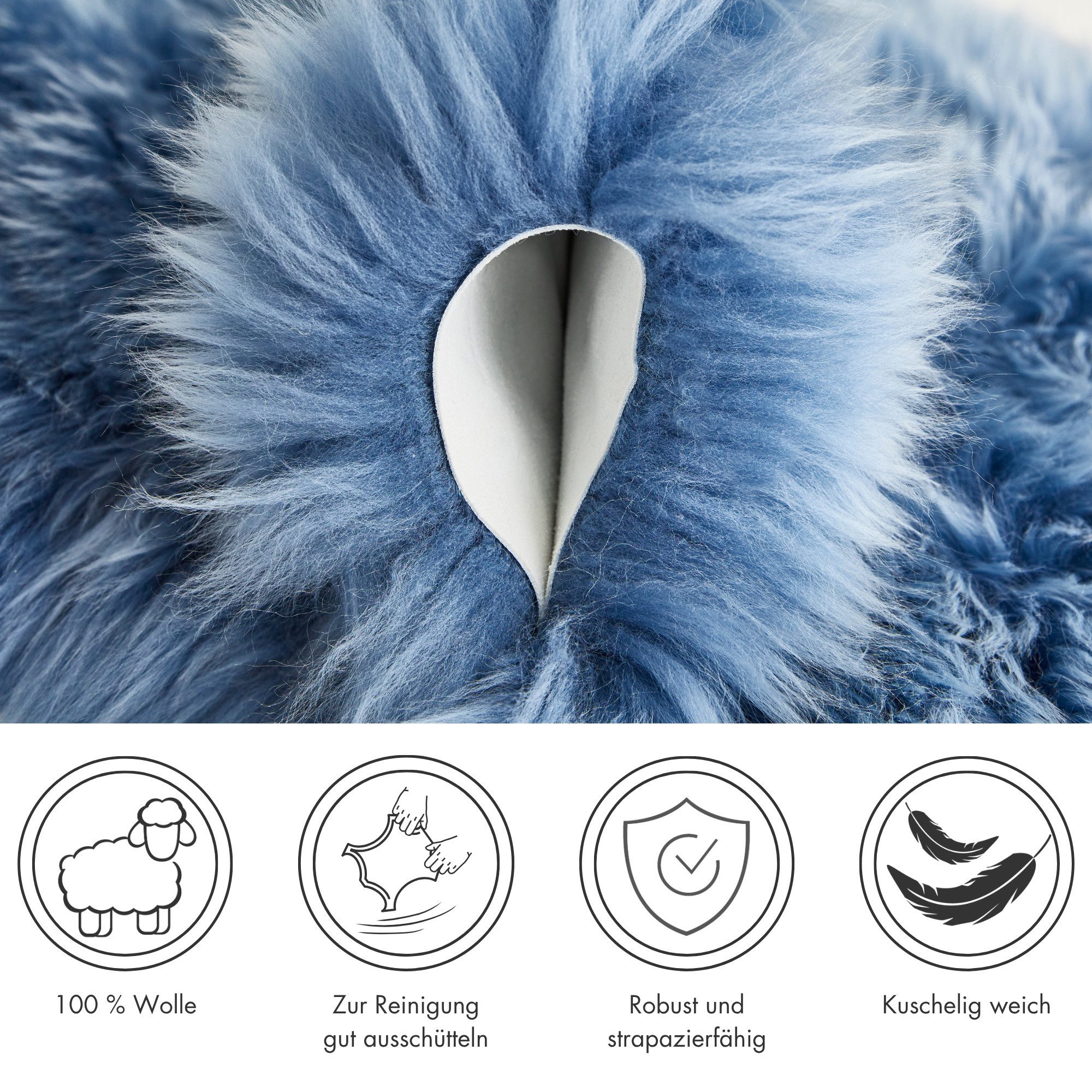 LUXOR living Fellteppich Schaffell Namika, fellförmig, Höhe: 50 mm, echtes Lammfell, weich & flauschig, große Farbauswahl, in 2 Größen