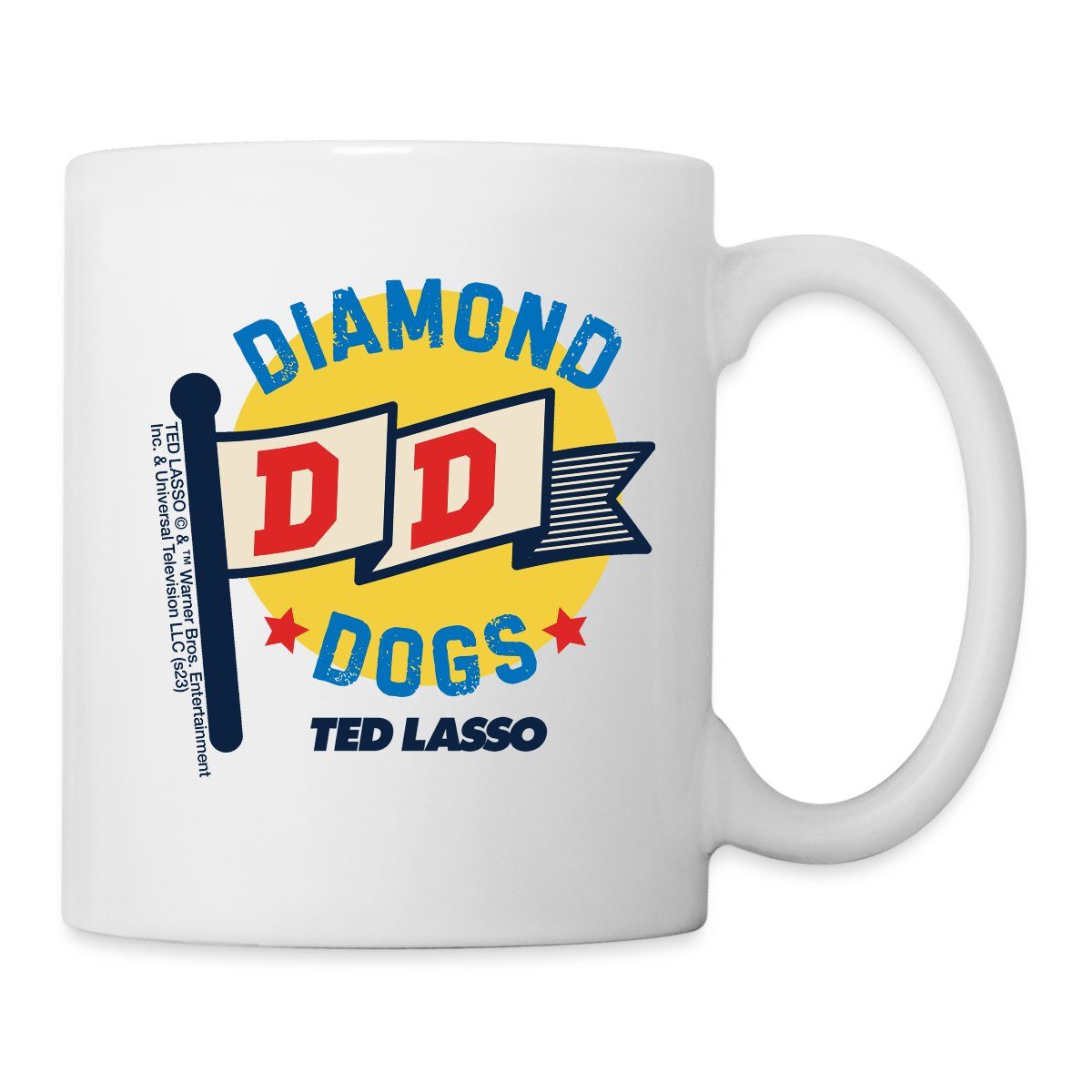 Spreadshirt Tasse Ted Lasso Diamond Dogs Flagge Tasse, Keramik