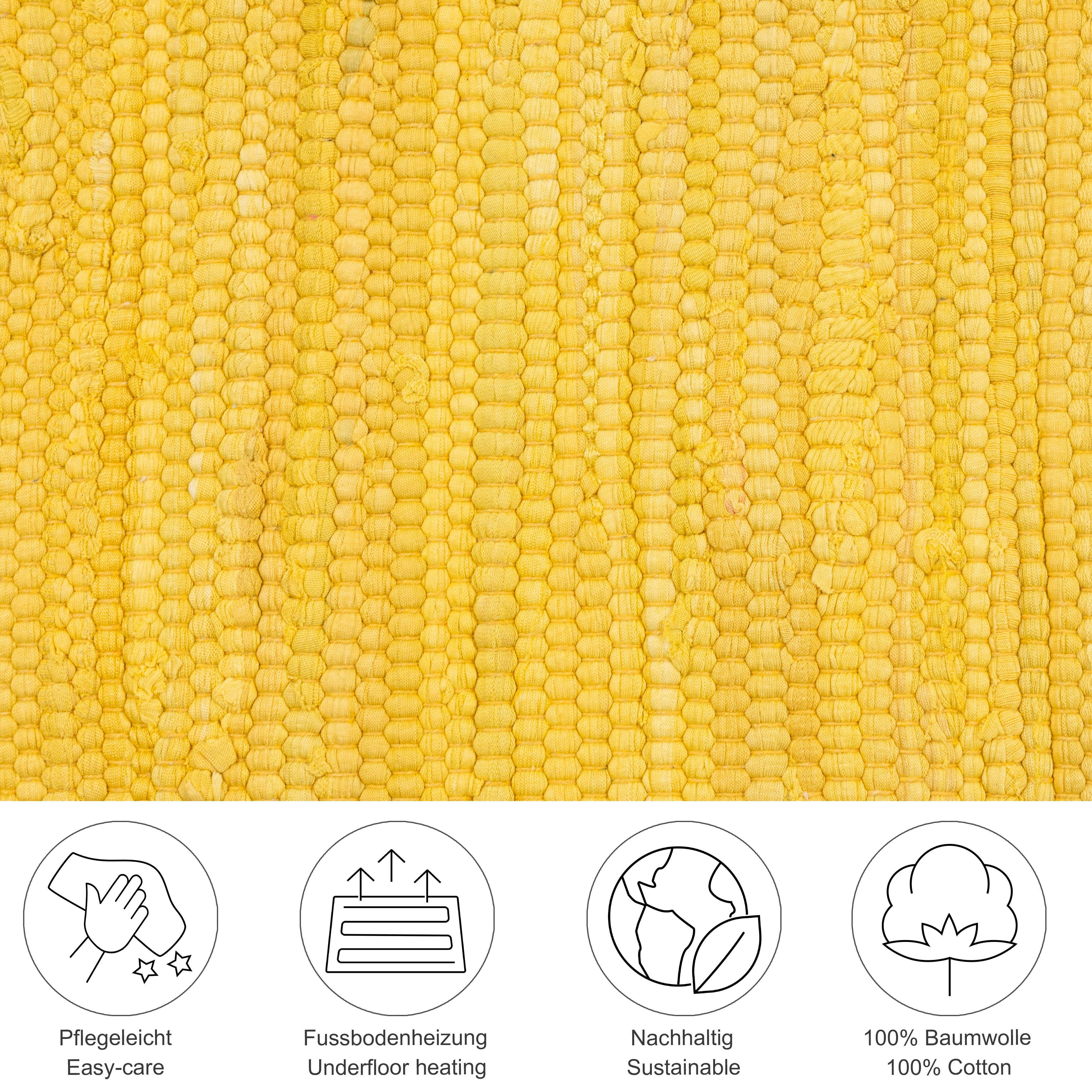 THEKO Teppich Happy Cotton Fleckerl, handgewebt, rechteckig, Höhe: 5 mm, Fl günstig online kaufen