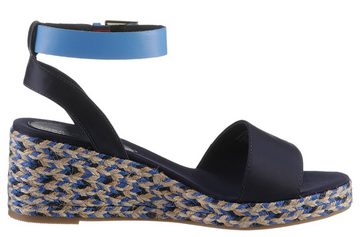 Tommy Hilfiger COLORFUL WEDGE SATIN SANDAL Keilsandalette, Sommerschuh, Sandale, Keilabsatz, mit verstellbarer Schnalle