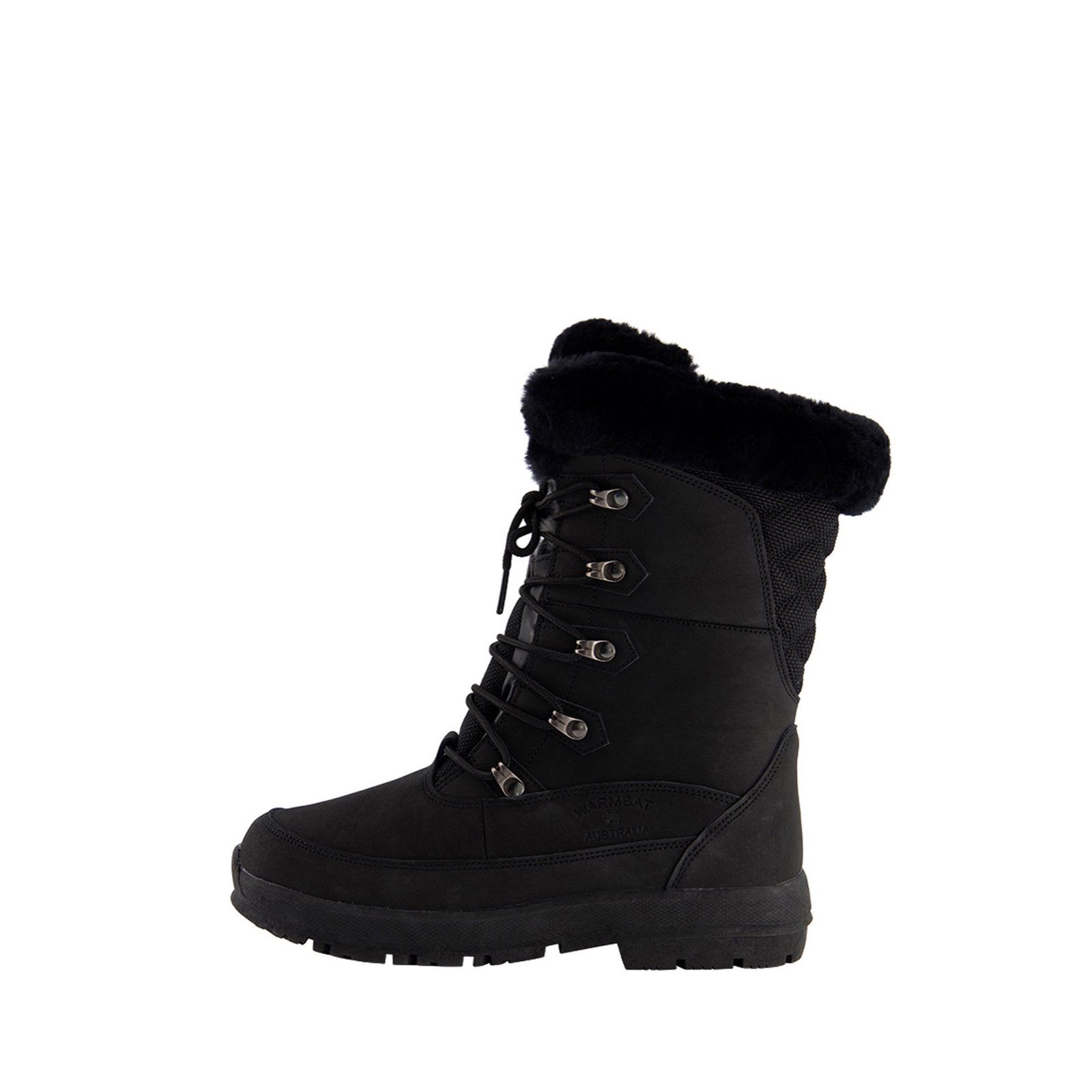 WARMBAT Futter Winterstiefel Black wasserabweisendes (1-tlg) Wärme Leder, Schafthöhe, Hotham Winterstiefel mittlere regulierendes