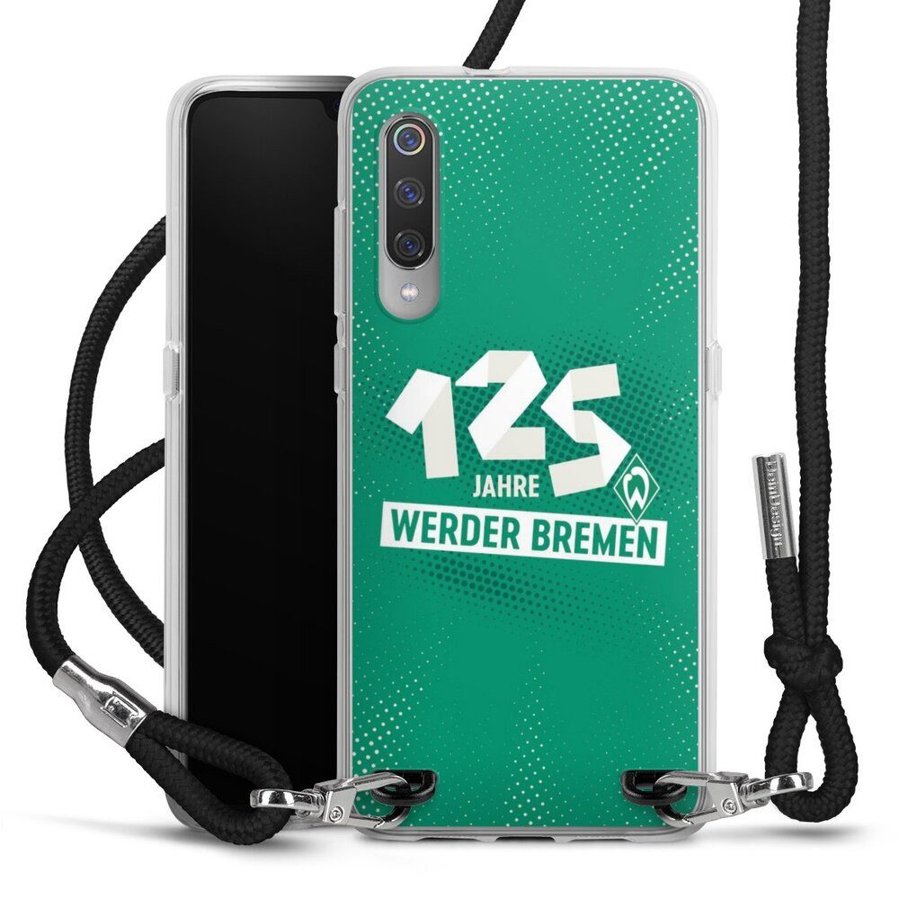 DeinDesign Handyhülle 125 Jahre Werder Bremen Offizielles Lizenzprodukt, Xiaomi Mi 9 Handykette Hülle mit Band Case zum Umhängen