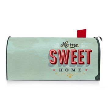banjado Amerikanischer Briefkasten Mailbox Home Sweet Home (Amerikanischer Briefkasten, original aus Mississippi USA), 22 x 17 x 51 cm