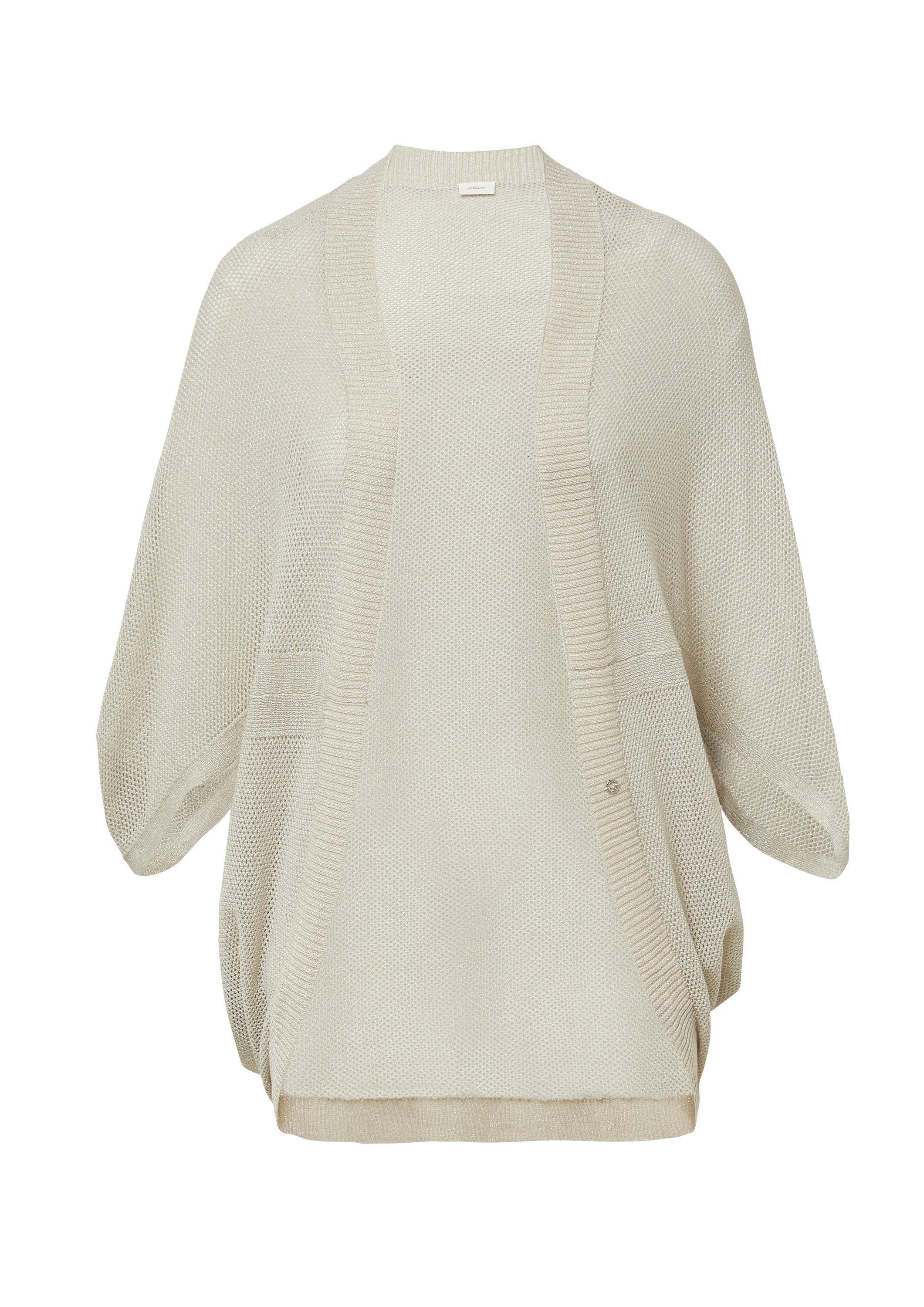 s.Oliver Poncho Indoor-Poncho Strickponcho mit Glitzergarn günstig online kaufen