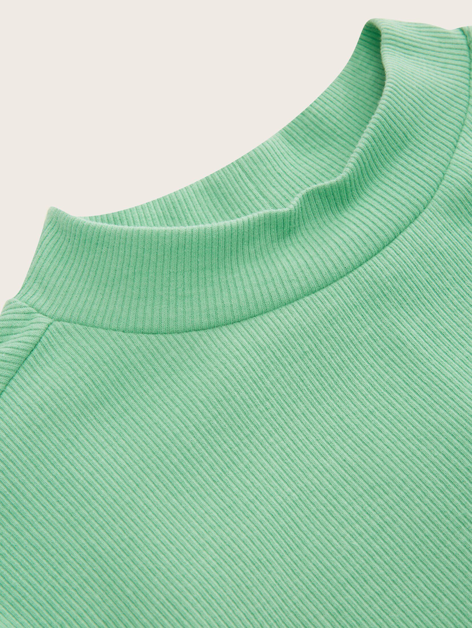 Rippstruktur mit modern TAILOR Kleid TOM Jerseykleid green