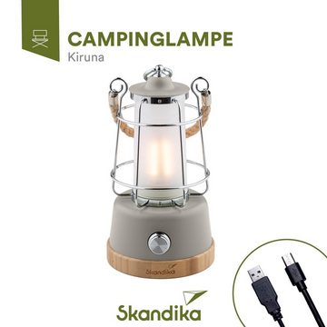 Skandika LED Gartenleuchte Campinglampe Kiruna, mit Powerbank 5000 mAh, Campinglampe mit Powerbank, stufenlos dimmbar