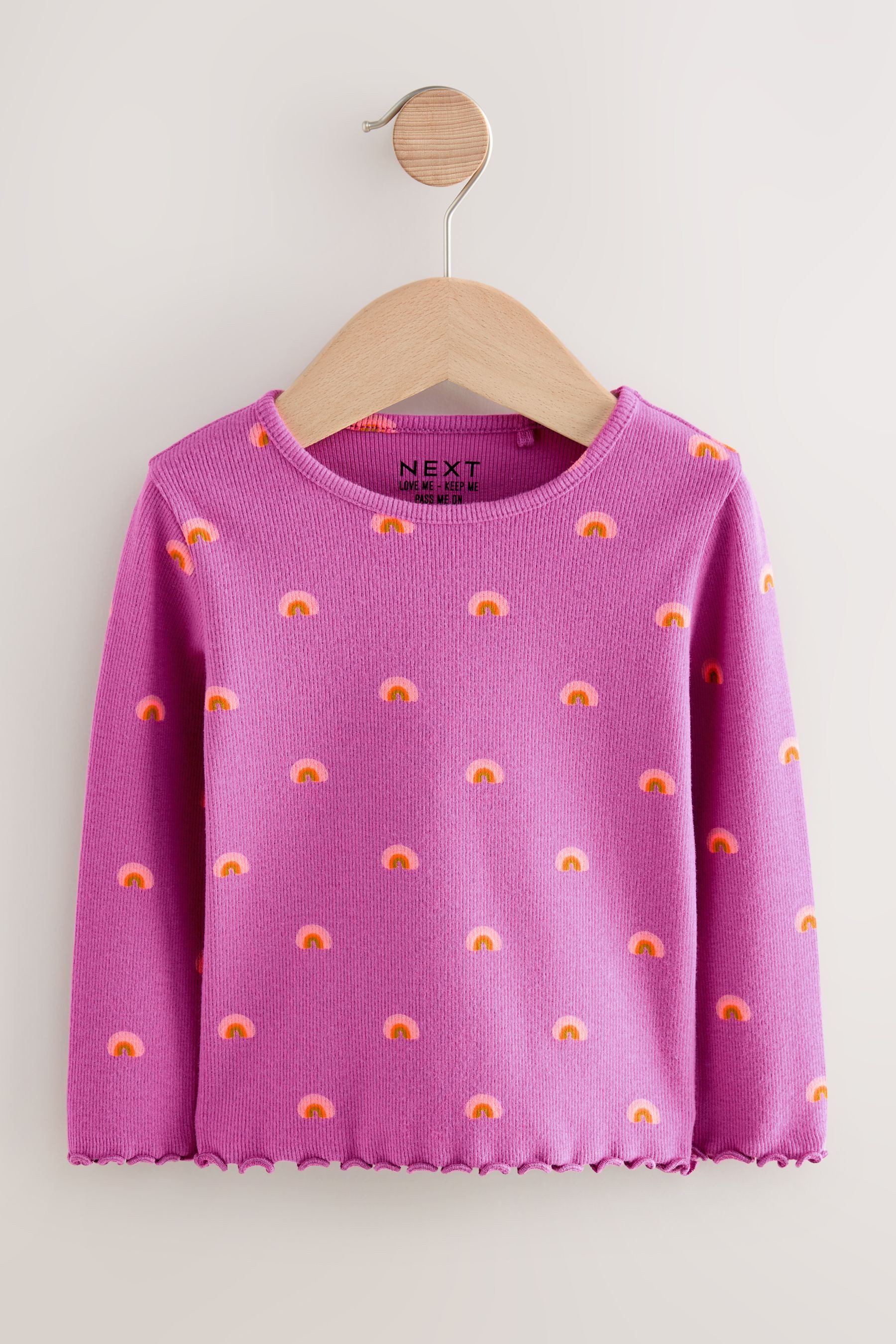 Next Leggings Geripptes Langarm-T-Shirt (1-tlg)