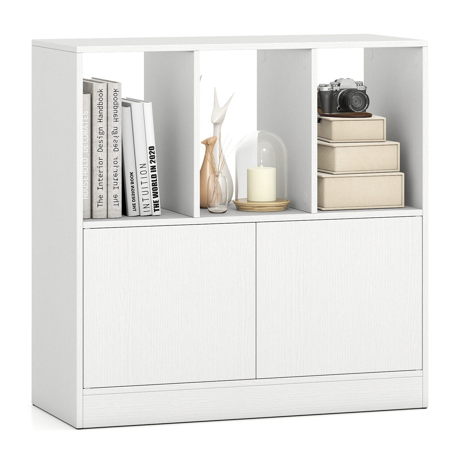 COSTWAY Bücherregal, Würfelregal mit offenen Fächern & Bücherschrank Holz günstig online kaufen