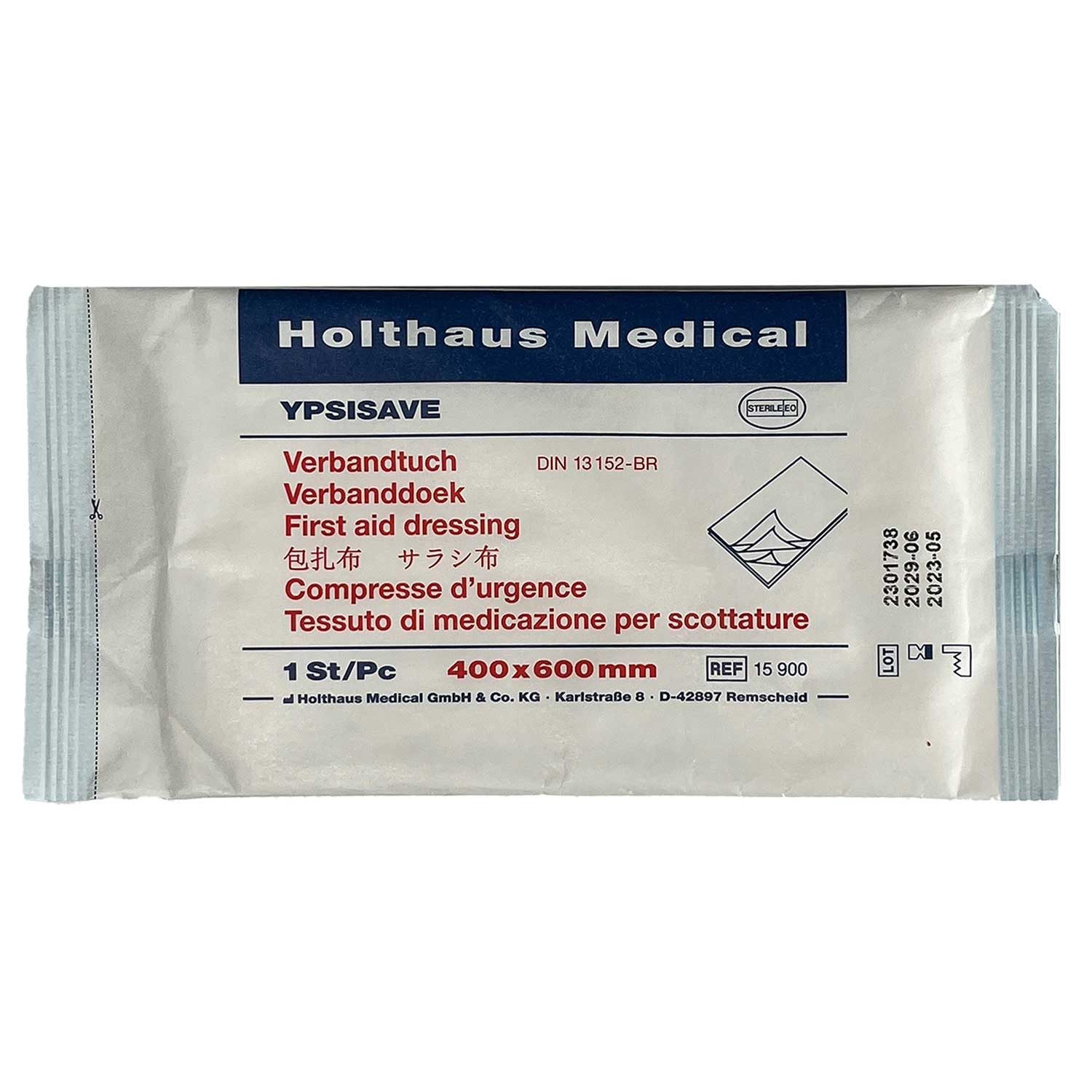 Holthaus Medical Erste-Hilfe-Set YPSISAVE Verbandtuch DIN 13152-BR 40 x 60 cm steril
