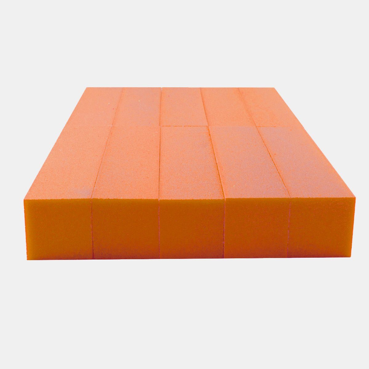 Sun Garden Nails Sandblatt-Nagelfeile für - Buffer Schleifblock Stück 10 Nagelmodellagen Feilblock - Orange