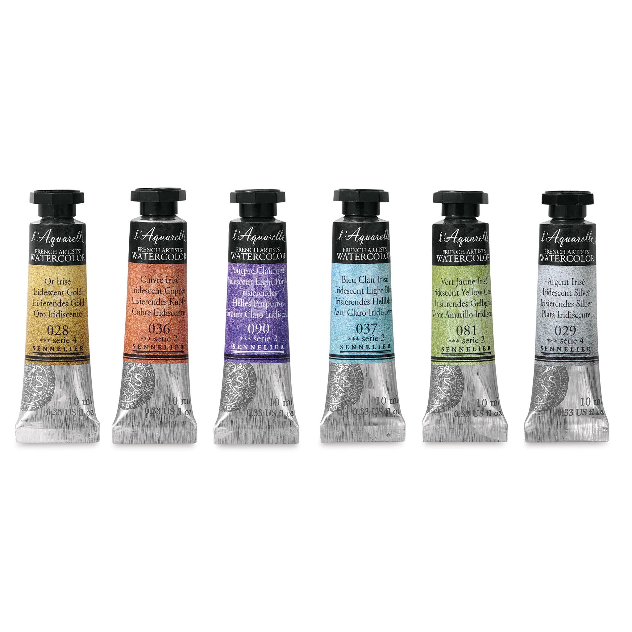 SENNELIER Kreativset l'Aquarelle Extra-Fine Aquarellfarben Pastels 6 Metallics Selection, (6-tlg., 6 Tuben á 10ml), in Metallbox