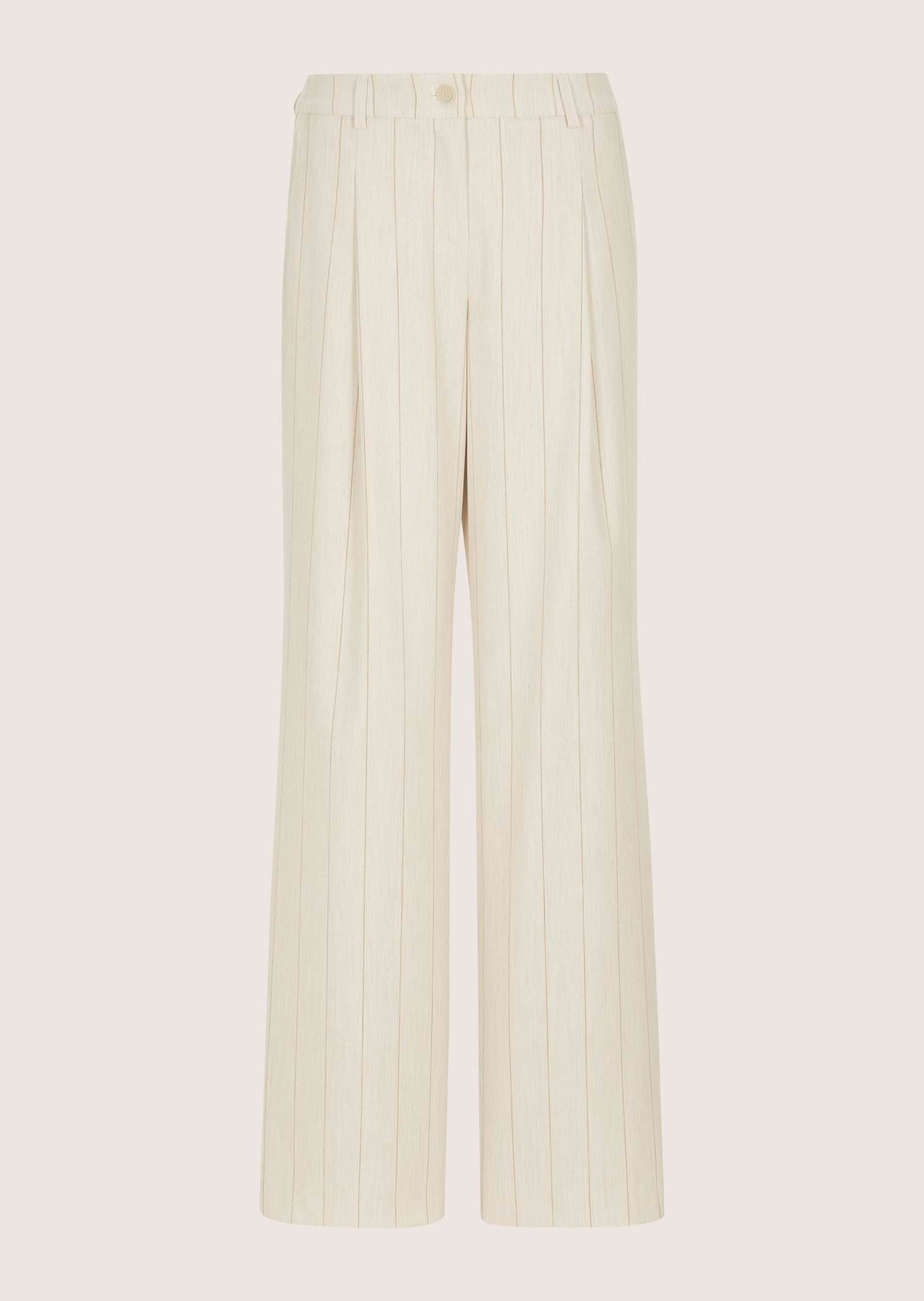 Bundfaltenhose Kurzgröße: Stoffhose mit Nadelstreifen
