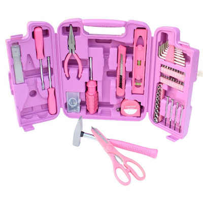 P & K Werkzeugkoffer »96 Teiliges Werkzeugset Werkzeugkoffer in pink absolute Hingucker« (96 St)