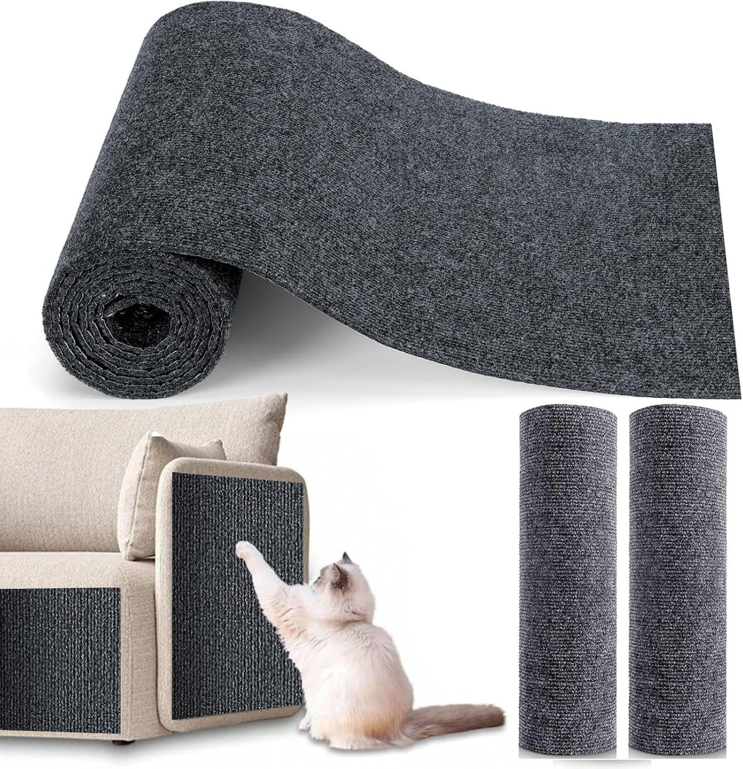 Refined Living Kratzmatte Selbstklebend Katzenkratzmatte 40x200cm 2-tlg., DIY Kratzbretter Katze, (Kratzteppich (Kratzmatte Sofa, Katzen Möbel Schutz, DIY Kratzpad, DIY Kratzbretter Katze Wand, Kratzschutzmatte, Katzenteppich, Krallenpflege, Kratzmatte Ka
