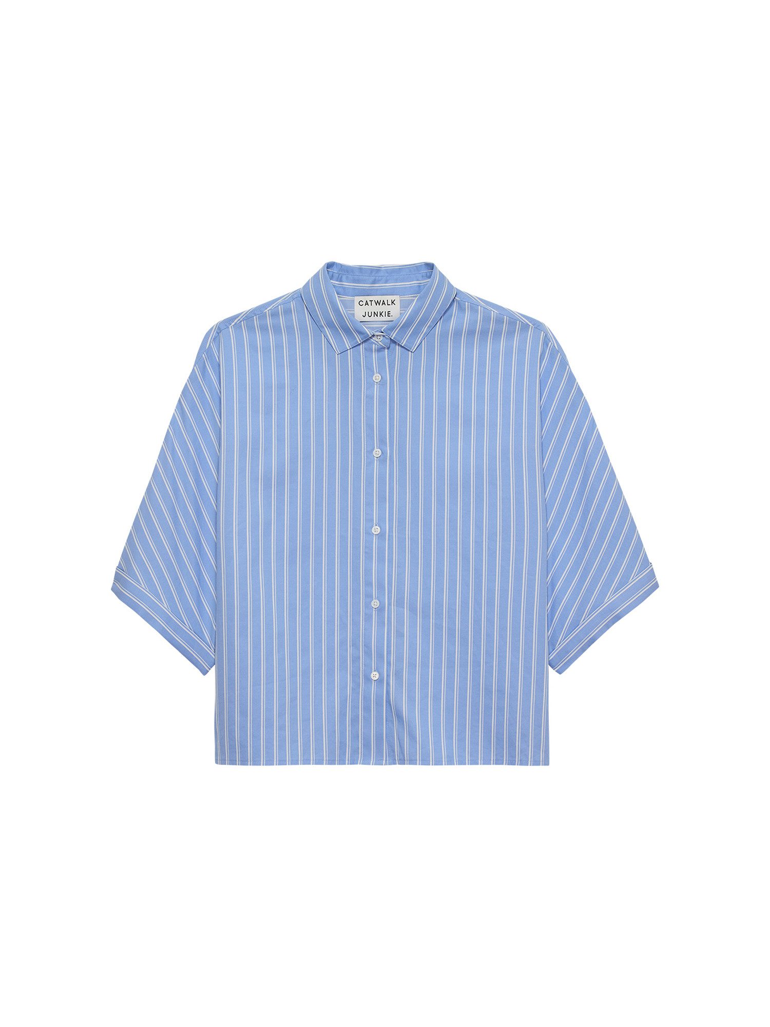 Catwalk Junkie Kurzarmbluse - Damen Kurzarmbluse - Short Sleeve Blouse aus Baumwolle