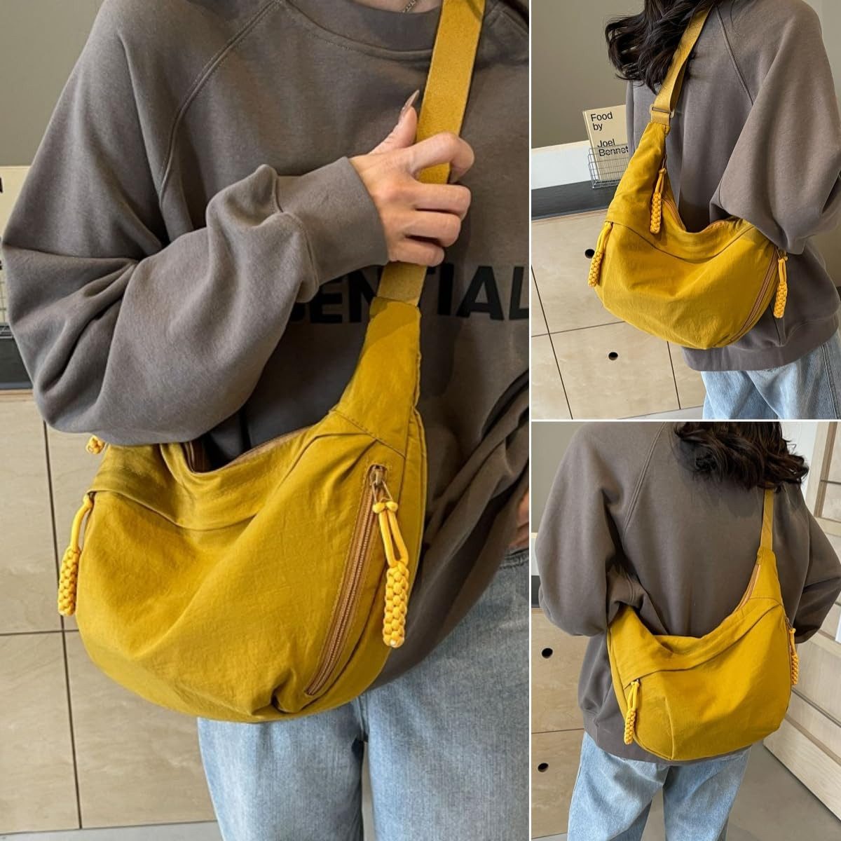Coonoor Bauchtasche Damen Gürteltasche Umhängetasche CrossBody, Nylon Schultertasche, Handtasche für Arbeit, Reisen, Alltag