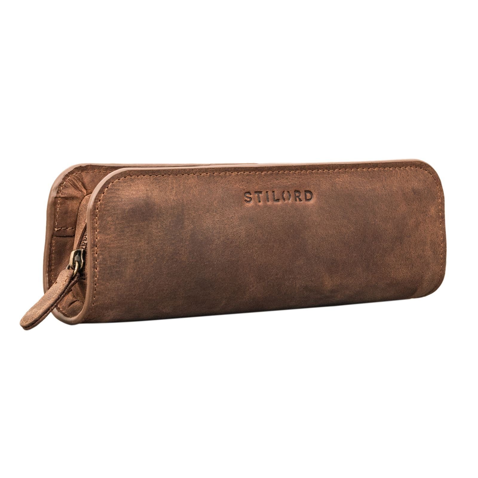 STILORD Etui "Alfie" Leder Mäppchen Vintage