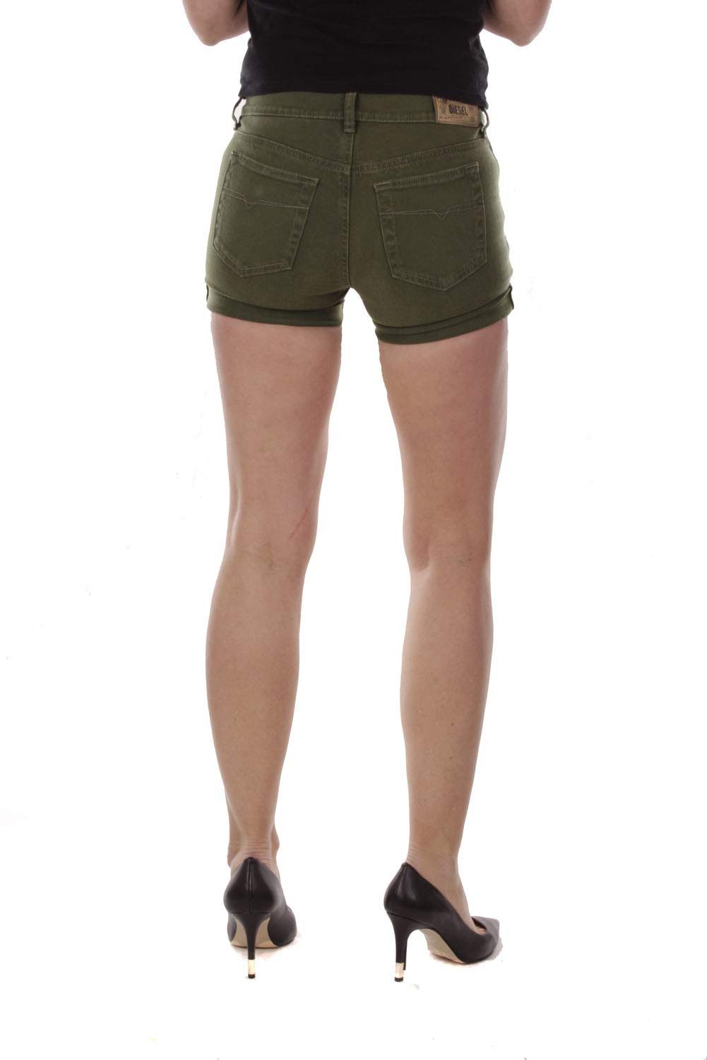 Diesel Jeansshorts Diesel Bootzee 0111D Stretch Regular Slim Shorts Damen Jeans