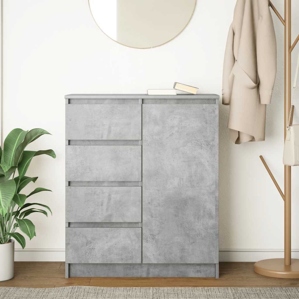 vidaXL Sideboard Sideboard mit Schubladen Betongrau günstig online kaufen