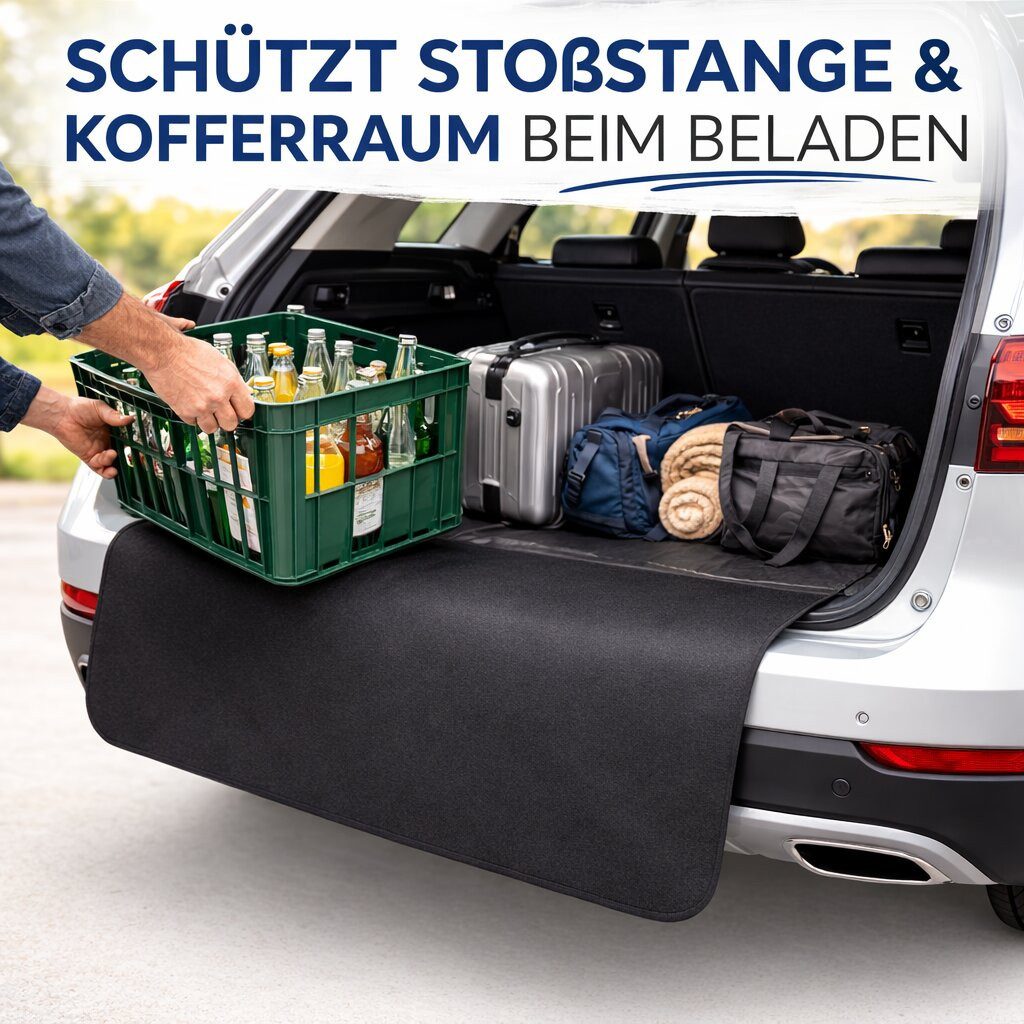 BigDean Kofferraummatte Ladekantenschutz 100x70 cm – Kofferraumschutz Auto Stoßstangenschutz (1 St), Strapazierfähig, wasserabweisend & pflegeleicht