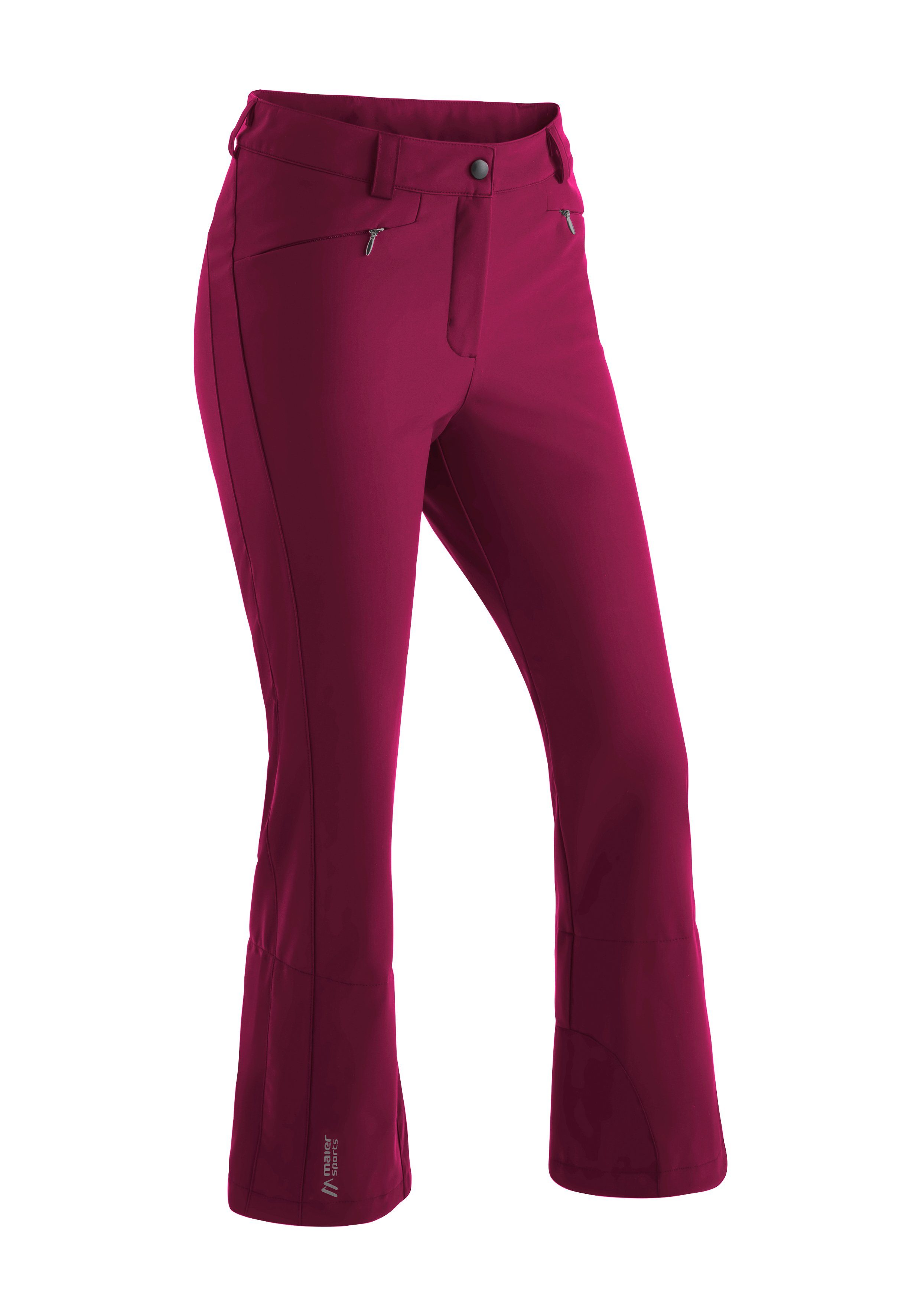 Maier Sports Skihose Mary Eng geschnittene Softshellhose in femininer, sportlicher Silhouette magenta