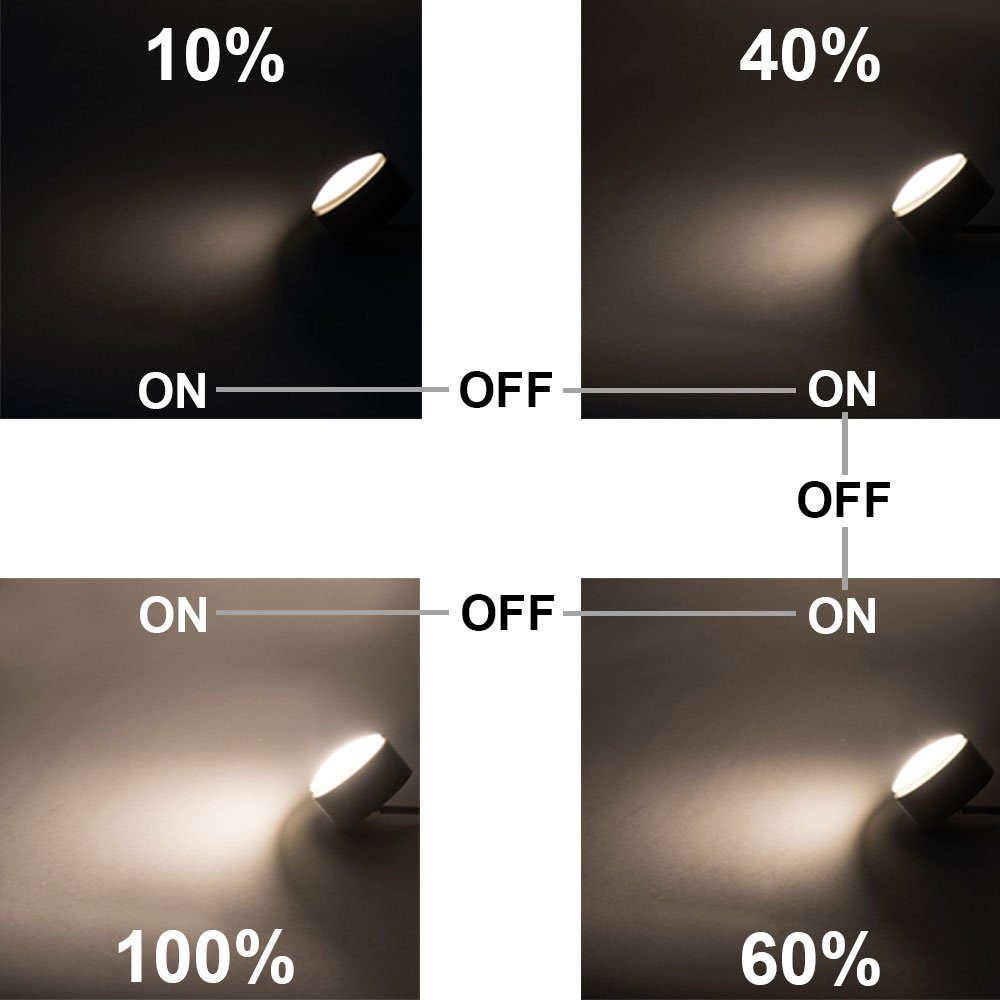 Decken Warmweiß, inklusive, Schlaf etc-shop Spot Einbaustrahler, Leuchtmittel LED ALU 2er LED Strahler Einbau Set Leuchten DIMMBAR