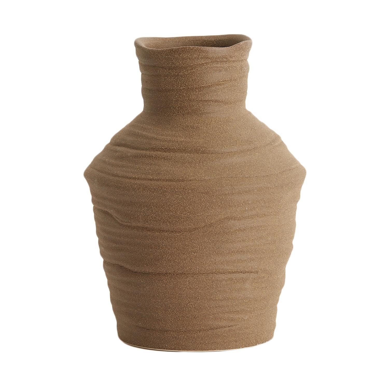 Light & Living Dekovase GRECCIO, Vase, Braun, matt, Keramik, H 20,5 cm (1 St), besondere Oberflächenstruktur