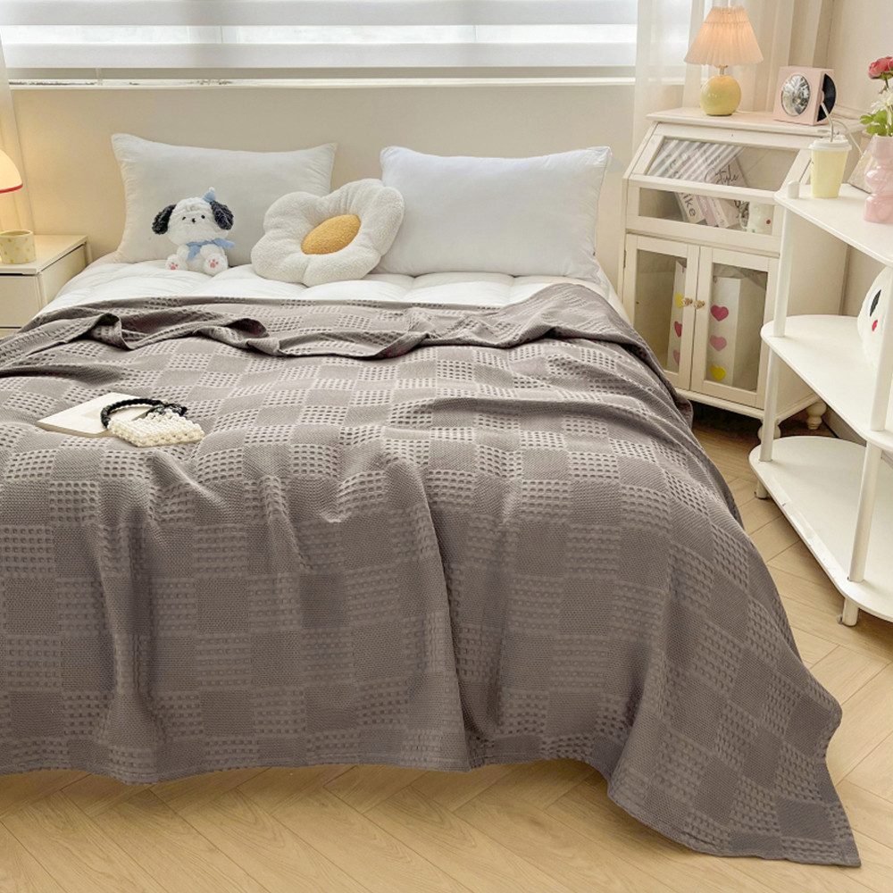 NUODWELL Tagesdecke Waffeloptik Tagesdecke,Extra weiche Baumwolldecke,Mehrz günstig online kaufen