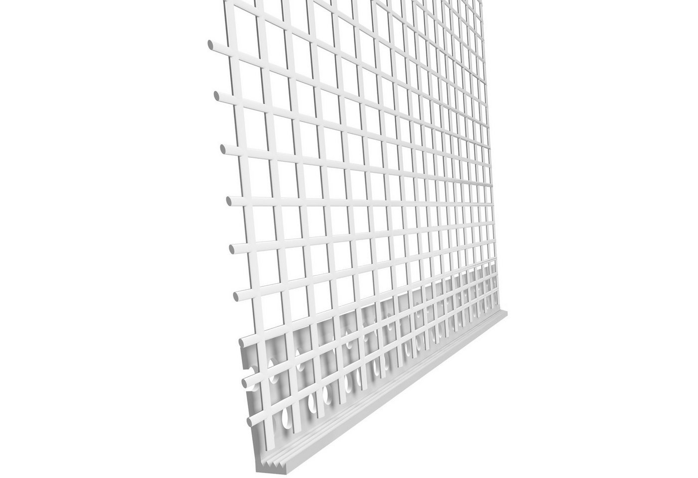 doitBau Abschlussprofil 25 Stab Abschlussprofil PVC mit Gewebe 3mm je 2m (25-St)