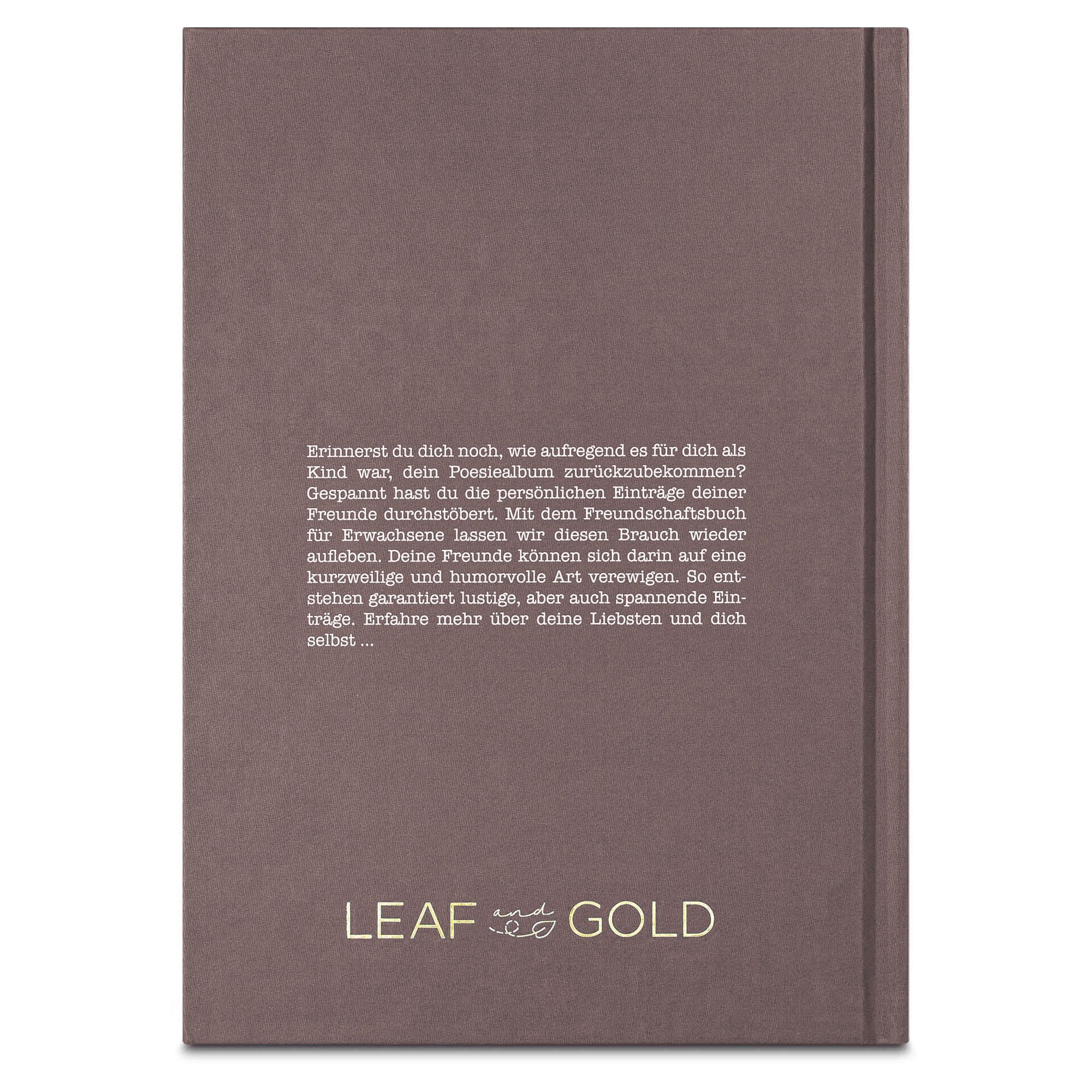 LEAF & GOLD Freundebuch Freundebuch für Erwachsene