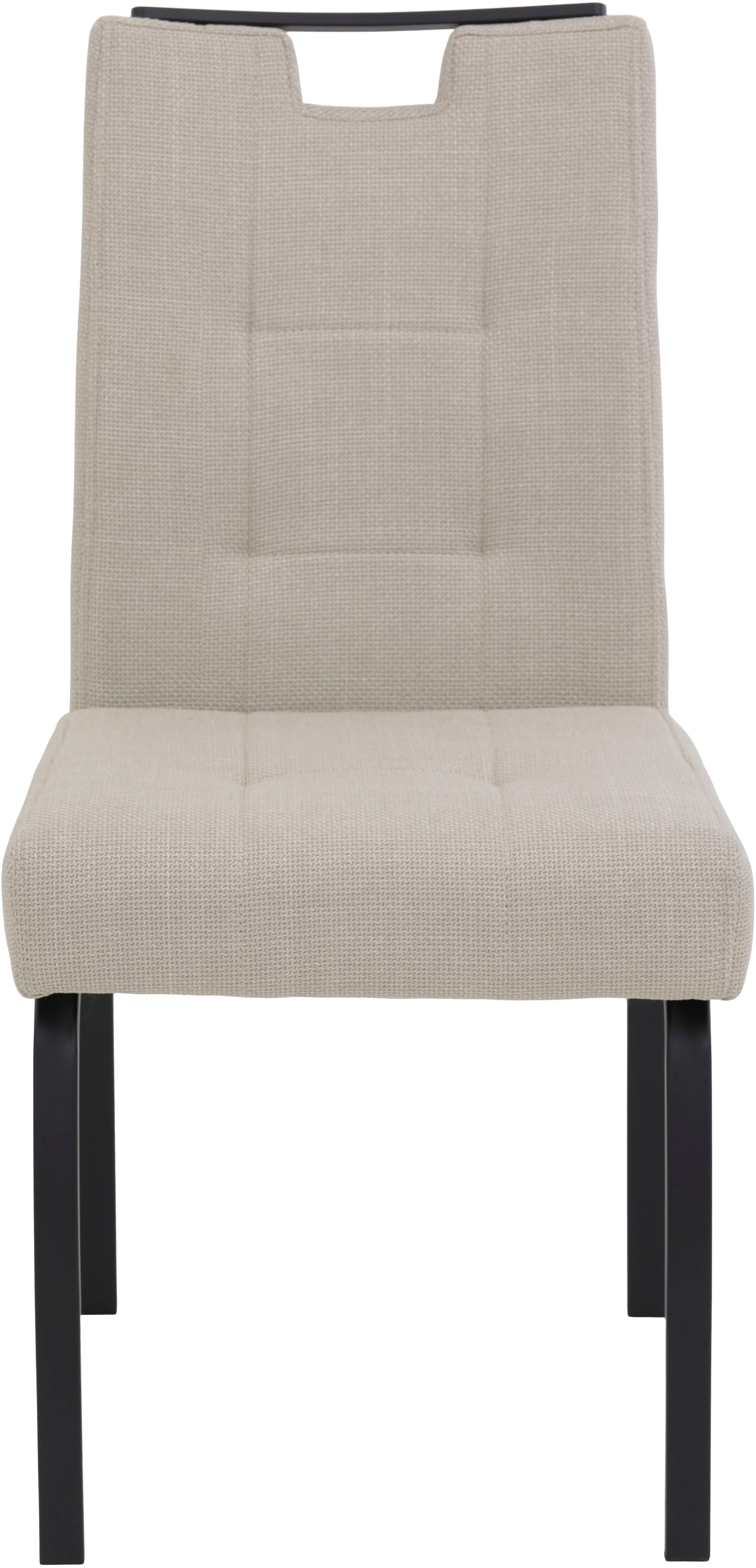 HELA 4-Fußstuhl LINZ, Esszimmerstuhl, Komfortstuhl (Set, 2 St), XL-Sitz,elegante Griffleiste,Komfortsitz mit Federkern,140kg belastbar