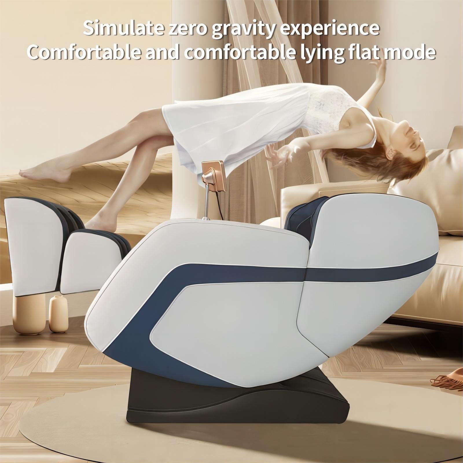 Salottini Massagesessel Designer Sessel Massagesessel Modell Genf, Luxus Bluetooth-Audio, Wärmefunktion, Liegefunktion