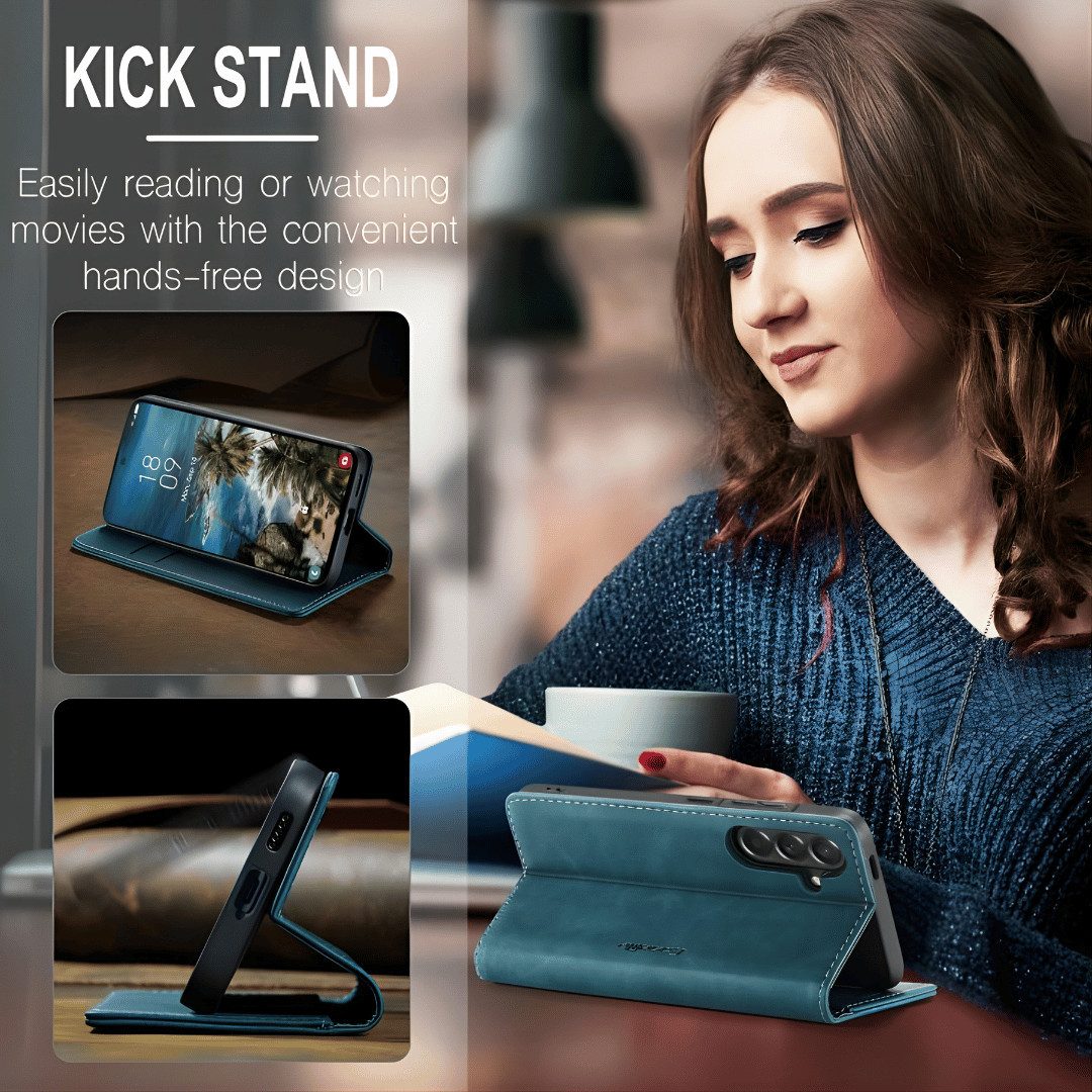 SmartUP Smartphone-Hülle für Samsung Galaxy S26 FE Klapphülle Fliphülle Tasche Full Case Cover 6,7, integrierte Standfunktion, Kartenfächer – Bild 3 von 5