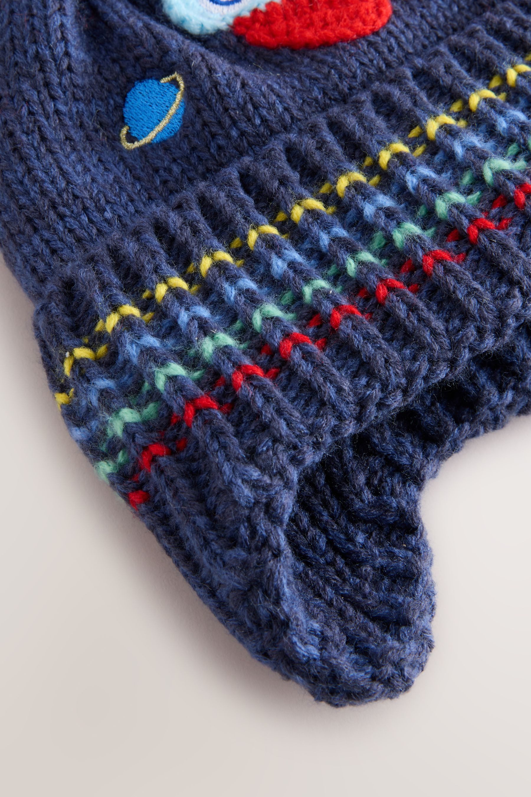 Next Beanie Gestreifte Bommelmütze Bär (1-St) günstig online kaufen