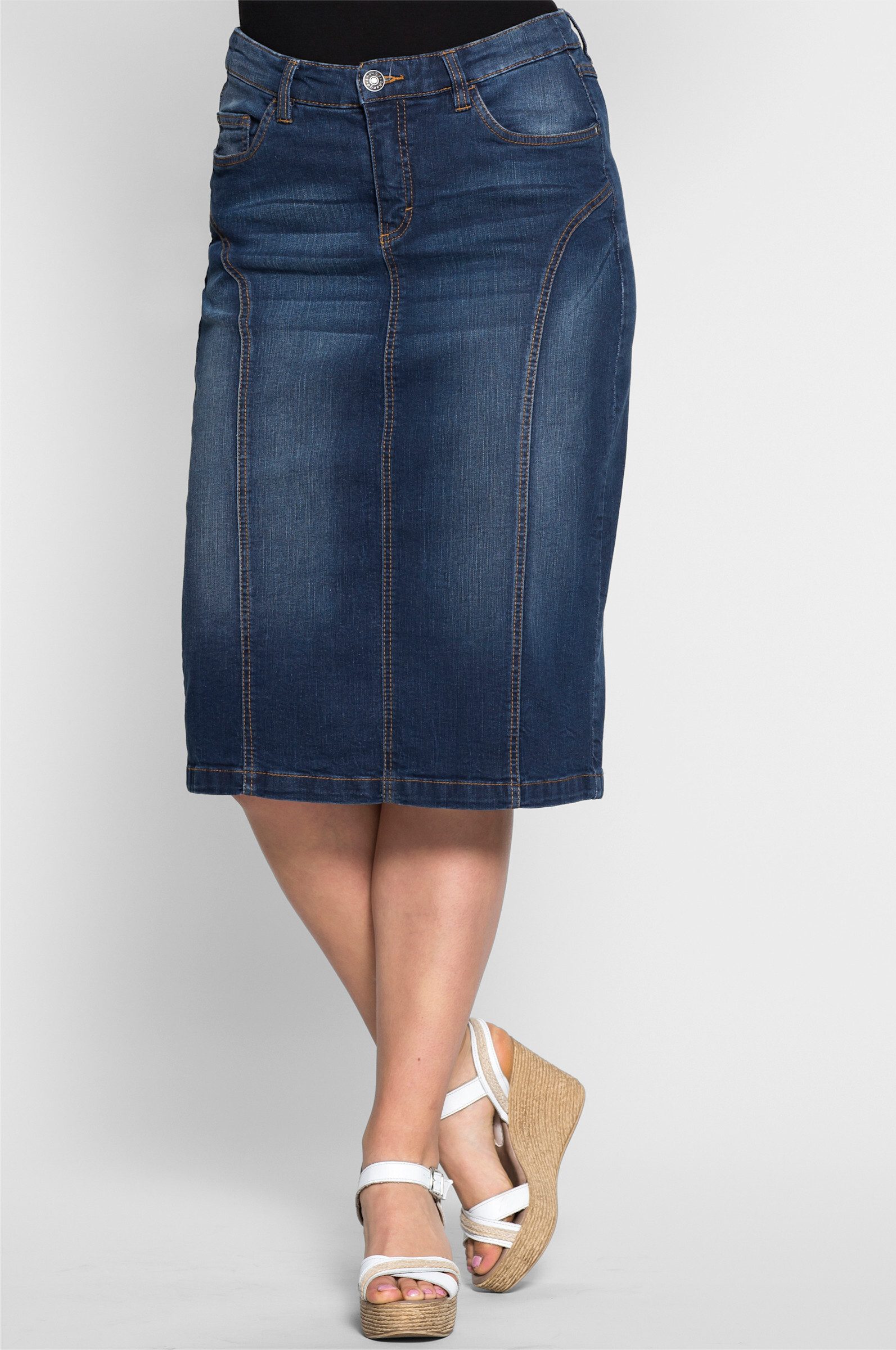 Sheego A-Linien-Rock Jeansrock . günstig online kaufen