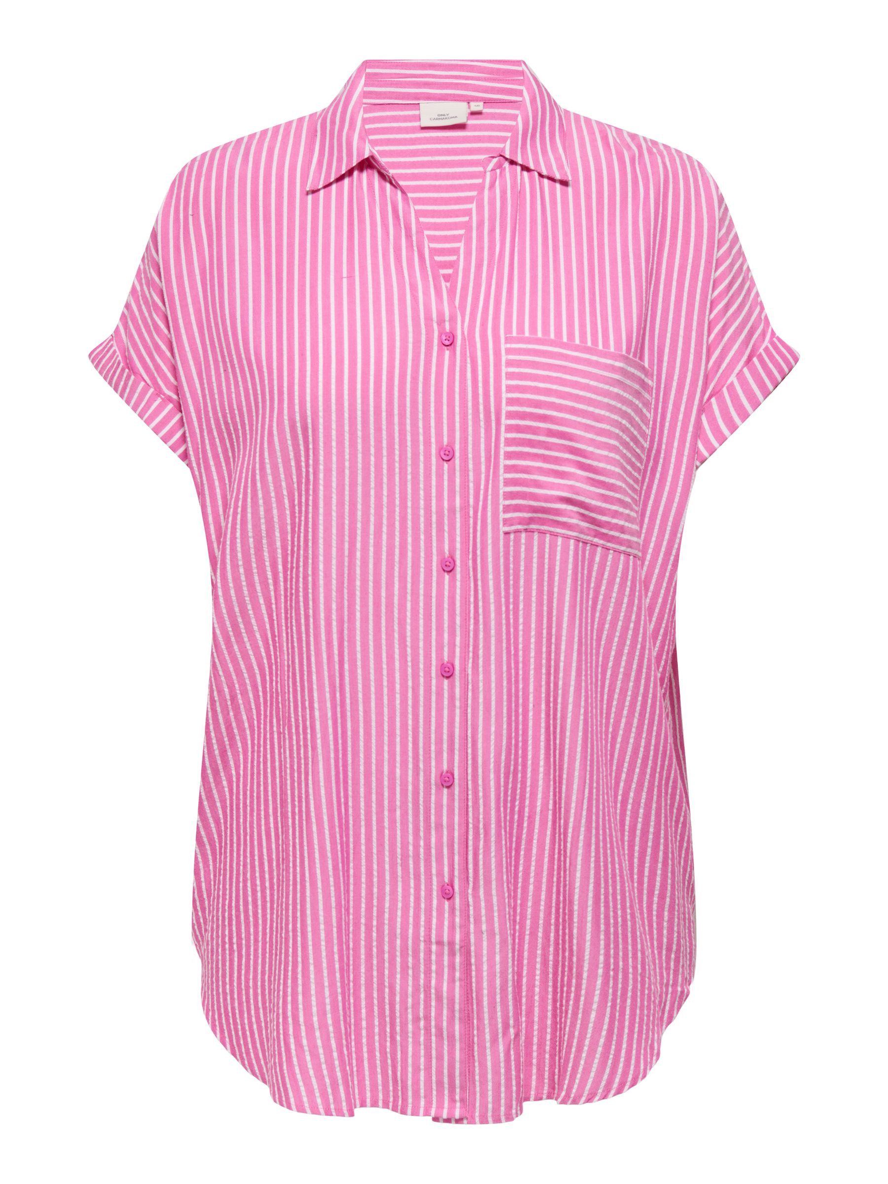 ONLY CARMAKOMA Blusenshirt Gestreiftes Kurzarm-Design mit günstig online kaufen