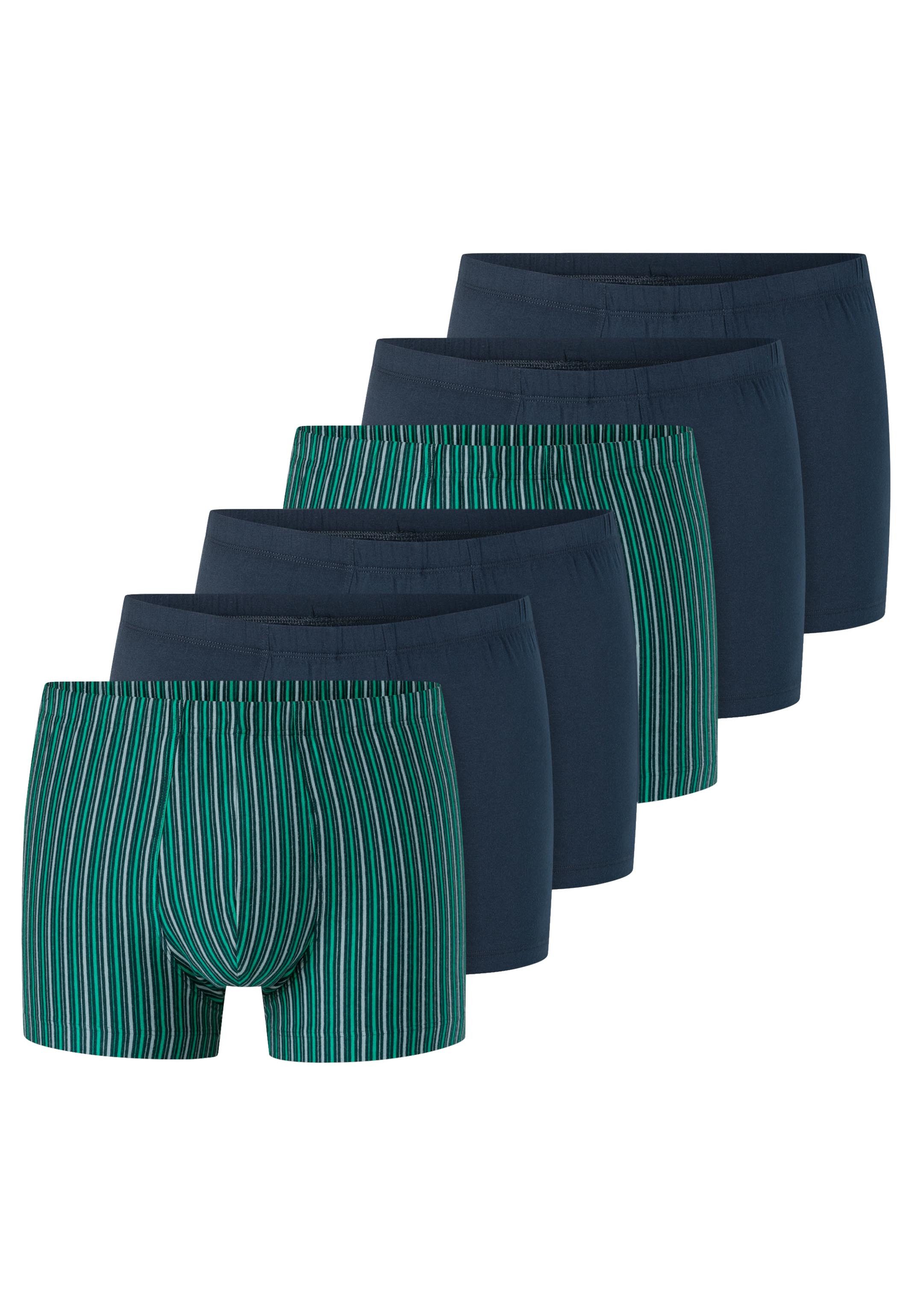 Schiesser Retro Boxer 6er Pack 95/5 Essentials (Spar-Set, 6-St) Retro Short / Pant - Baumwolle - ohne Eingriff - Atmungsaktiv