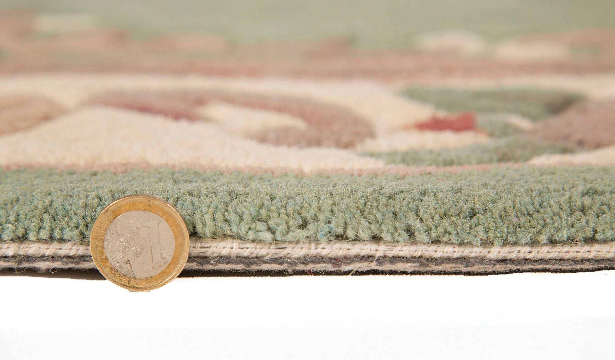 FLAIR RUGS Wollteppich Aubusson, rechteckig, Höhe: 10 mm, Wolle, Teppich, Wohnzimmer, Schlafzimmer, Esszimmer
