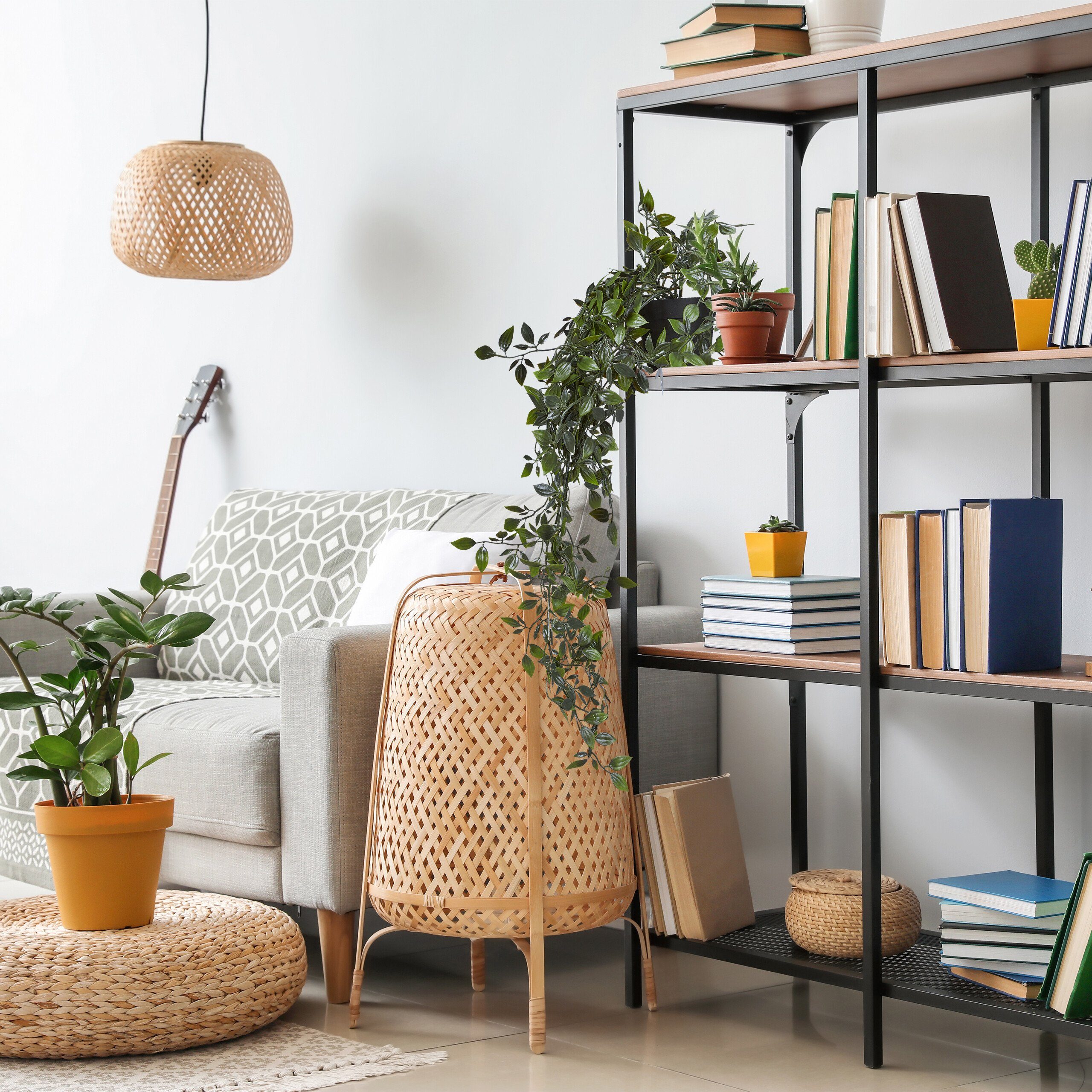 Kunstpflanze Künstliche Hängepflanzen 2er Set, relaxdays, Höhe 60 cm