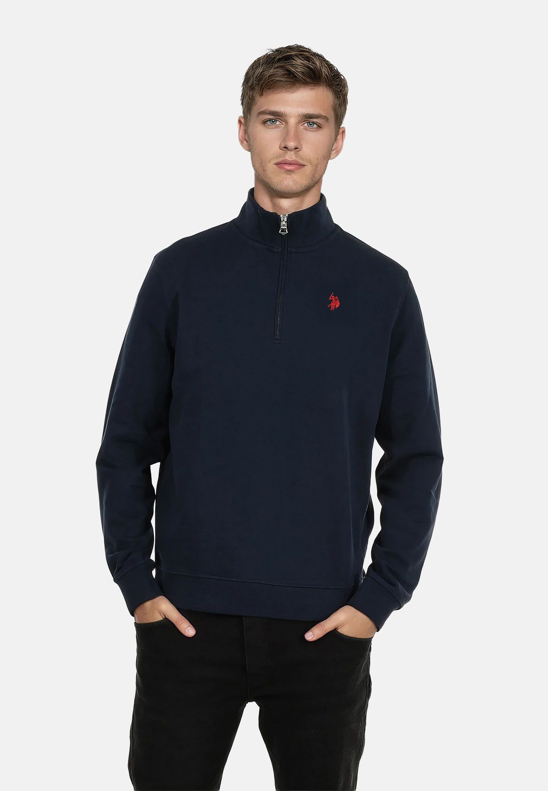 U.S. Polo Assn. Stehkragenpullover Pullover USKiaan – Herren Sweatshirt mit günstig online kaufen