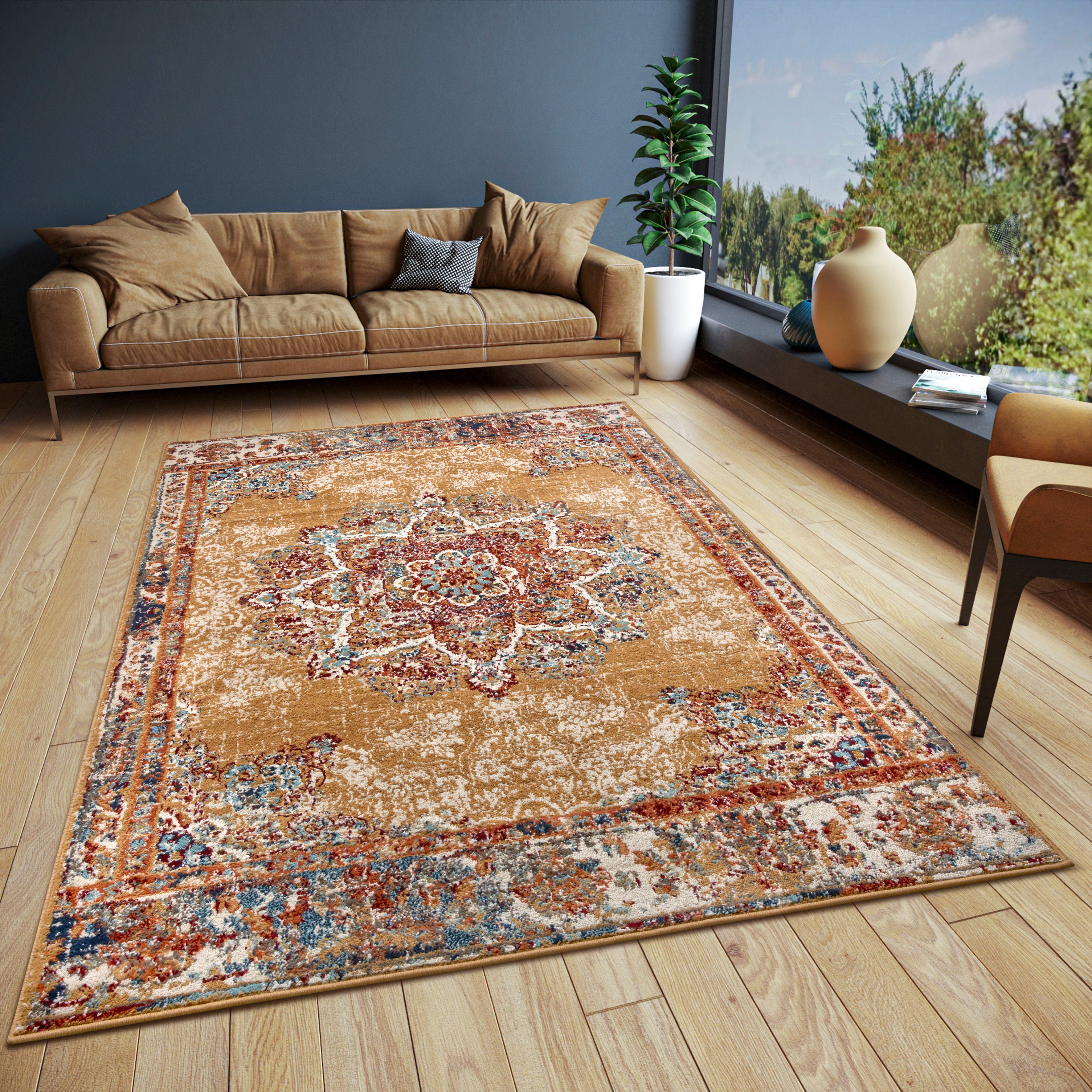 HANSE Home Teppich Maderno, rechteckig, Höhe: 8 mm, Läufer, Orientalisch, Kurzflor, Wohnzimmer, Schlafzimmer, Esszimmer