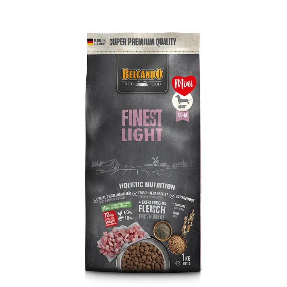 Belcando Finest Light - Premium Trockenfutter für ältere & übergewichtige Hunde, Trockenfutter für: Hunde