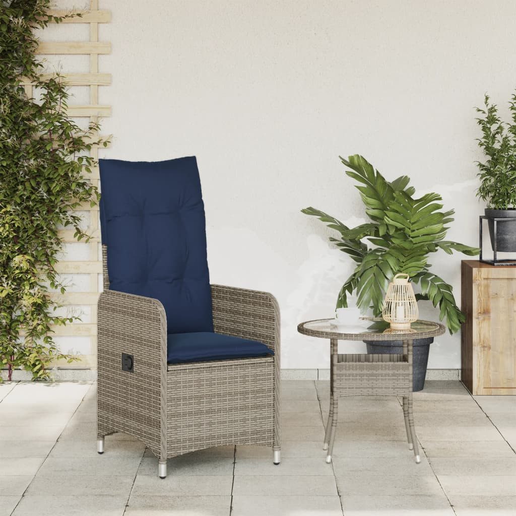 vidaXL Gartenstuhl Gartensessel Verstellbar mit Kissen günstig online kaufen